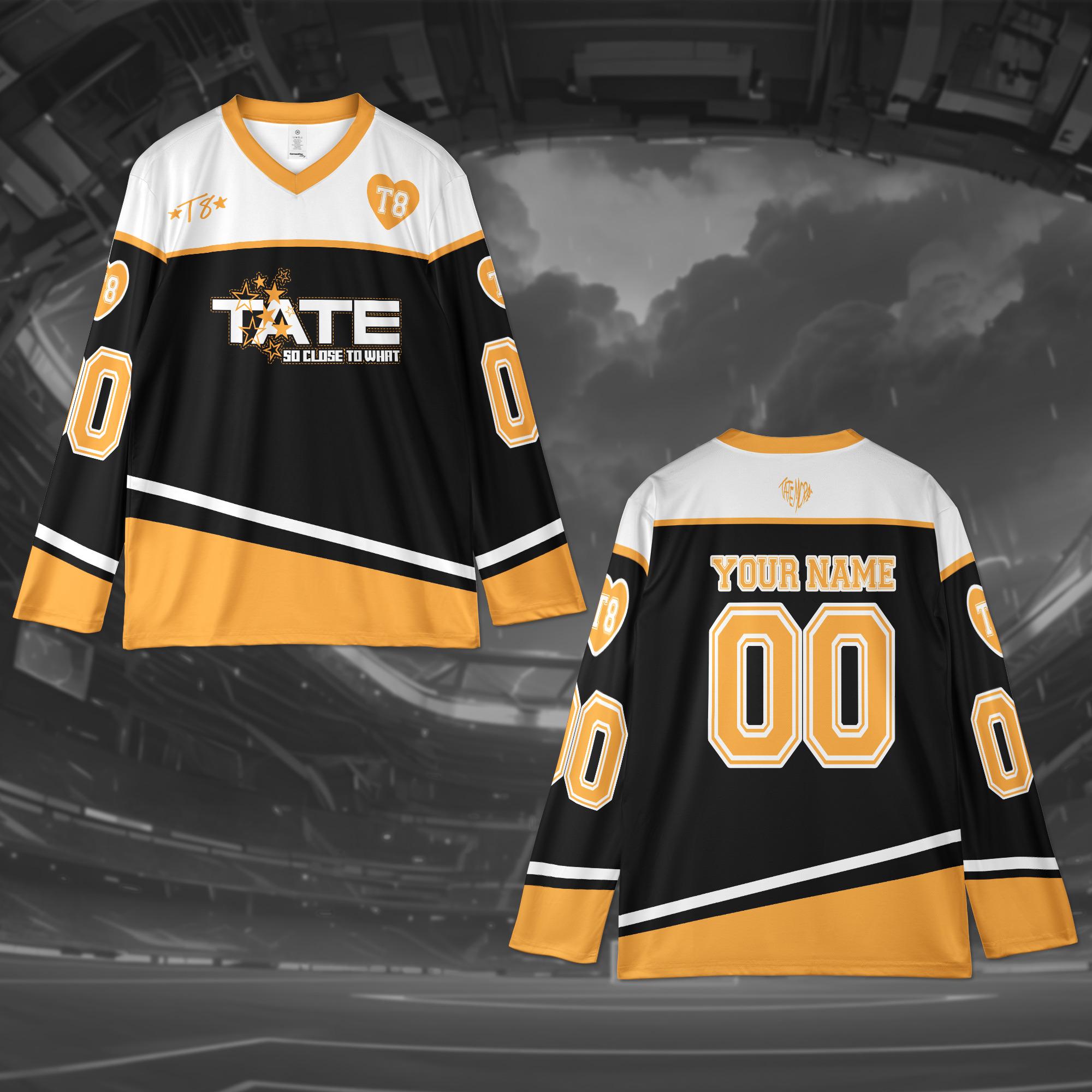 Tate McRae T8 Logo Miss Possessive Tour 2025 Men's Hockey Jersey V-Neck