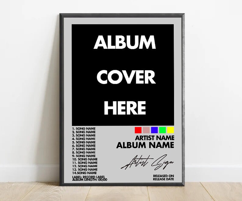 Custom Album Poster | Custom Album Print | Album Cover| | Album Cover Poster