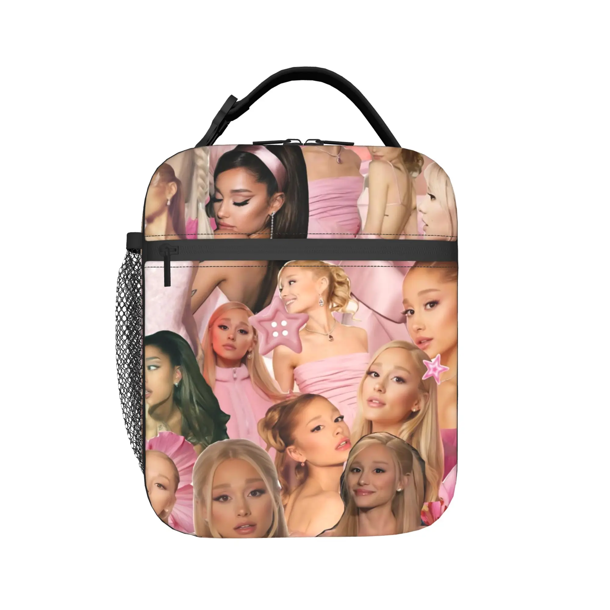 Ariana Petal 2026 Album Insulated Kids Lunch Bag, Reusable Thermal Cooler School Lunch Box for Food Storage
