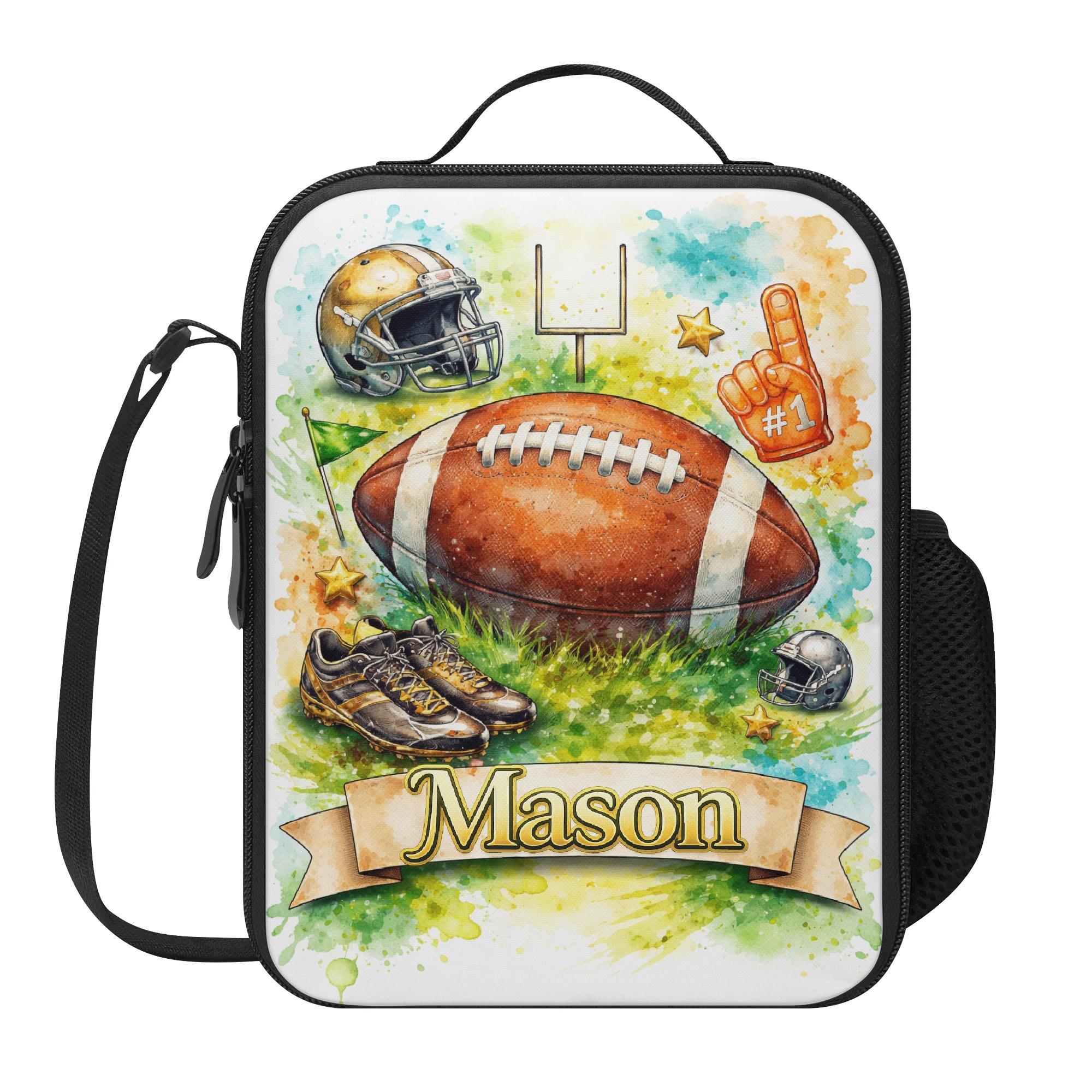 Football Sports Lunch Bag for School Camp Boys & Girls