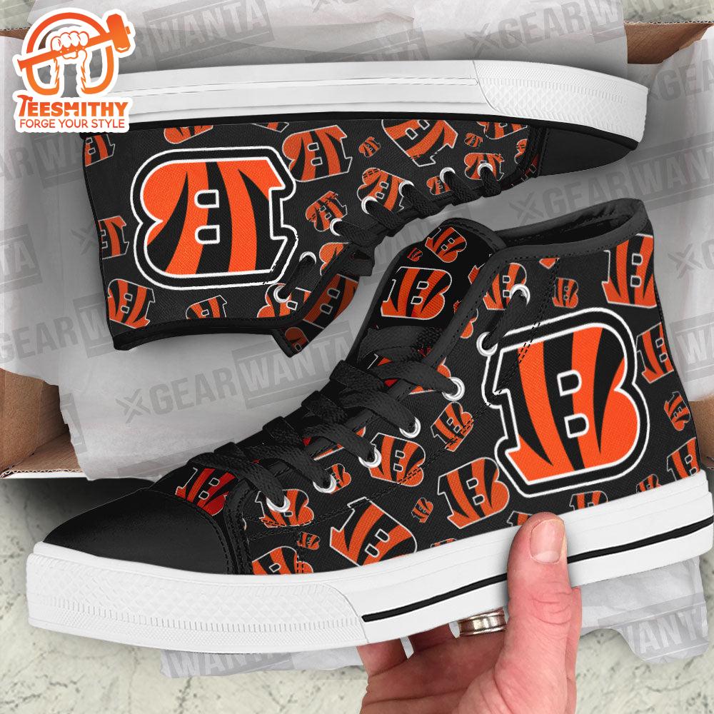 Cincinnati Bengals High Top Shoes, Sneakers For Fans