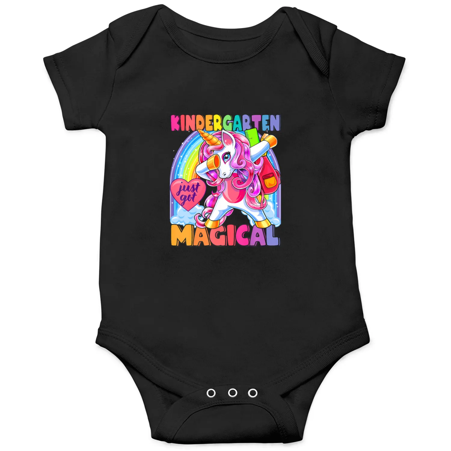 Kindergarten Magical Dabbing Unicorn Back to Schoo Onesies