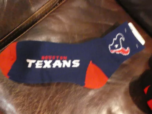 football HOUSTON TEXANS TEAM COLOR SOCKS SIZE LARGE 10-13 NEW