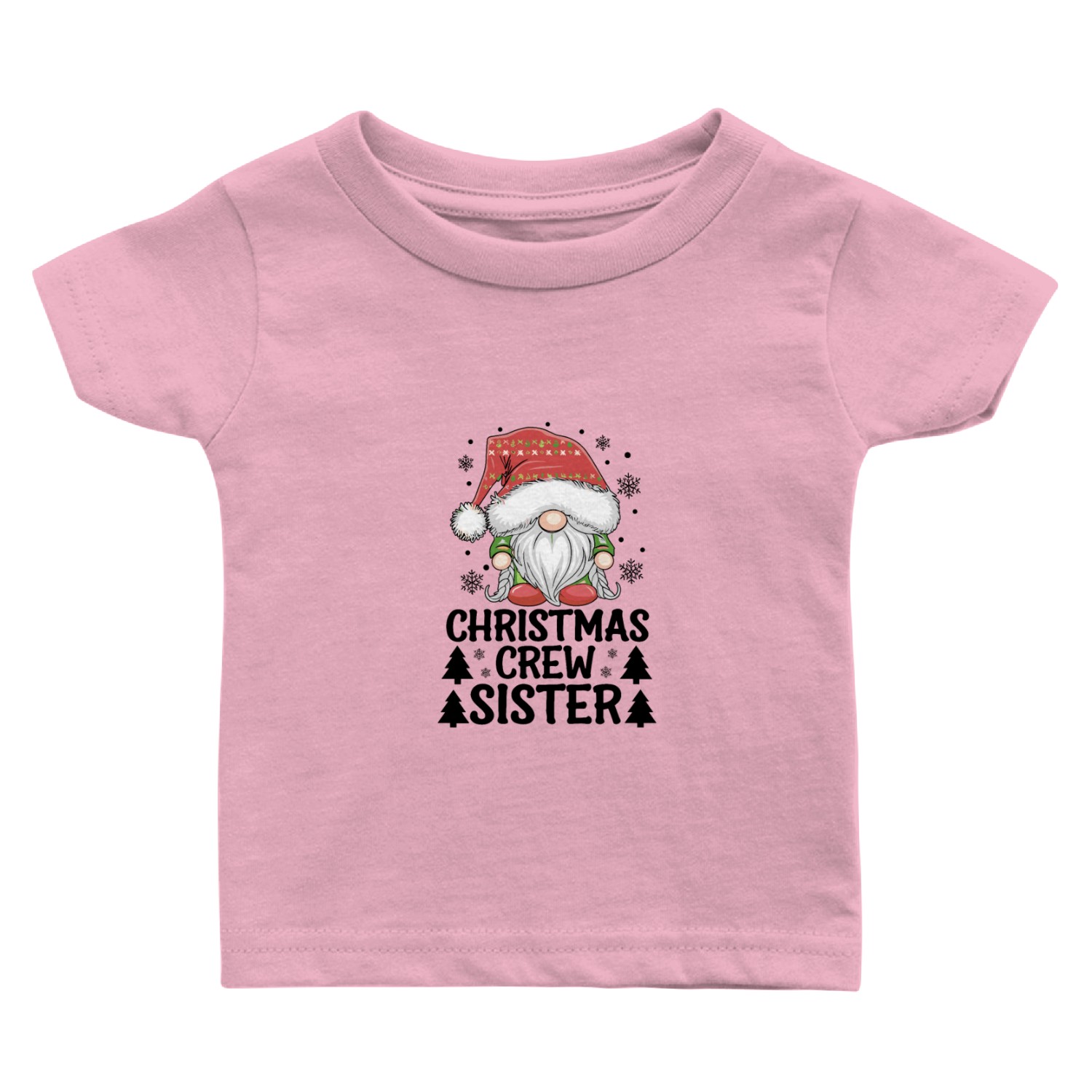 Christmas Crew Sister Gnome Baby T Shirts
