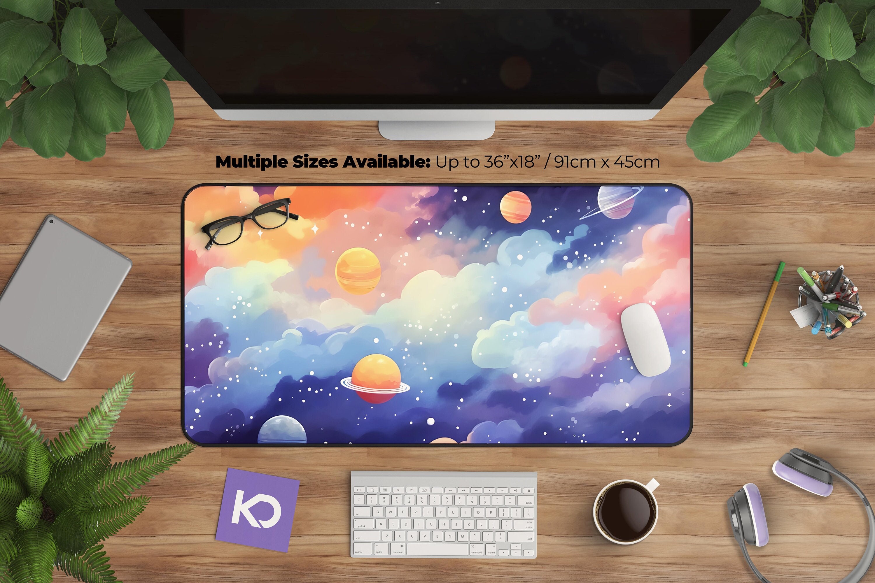 Anime Mouse Pad Kawaii Galaxy Desk Mat
