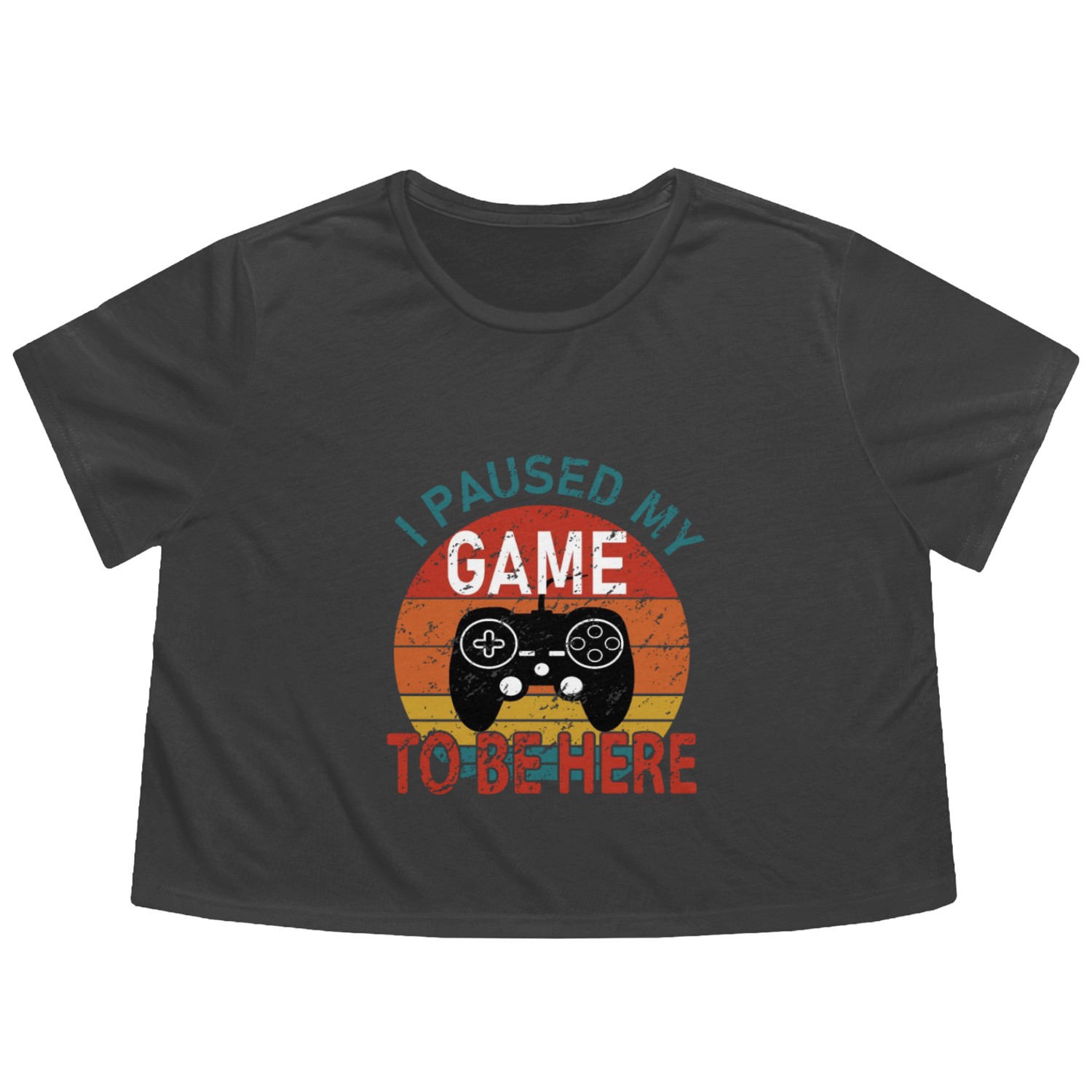 Controller, Gamer, I paused my game to be here Flowy Cropped Tees