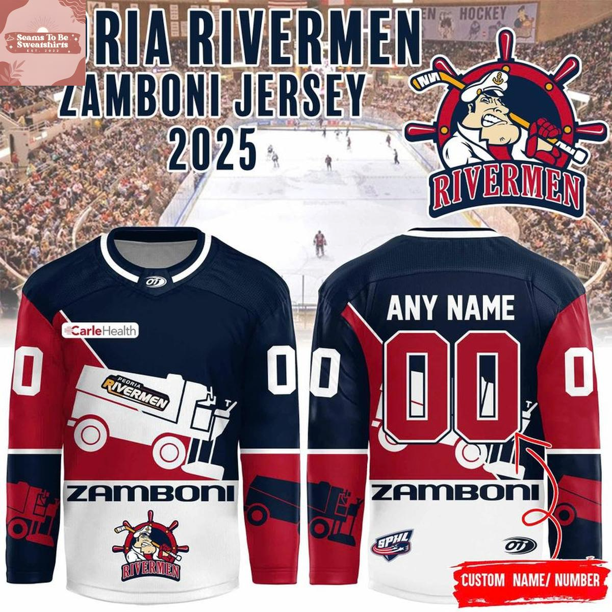 Peoria Rivermen Zamboni New Version 2025 Personalized Hockey Jersey