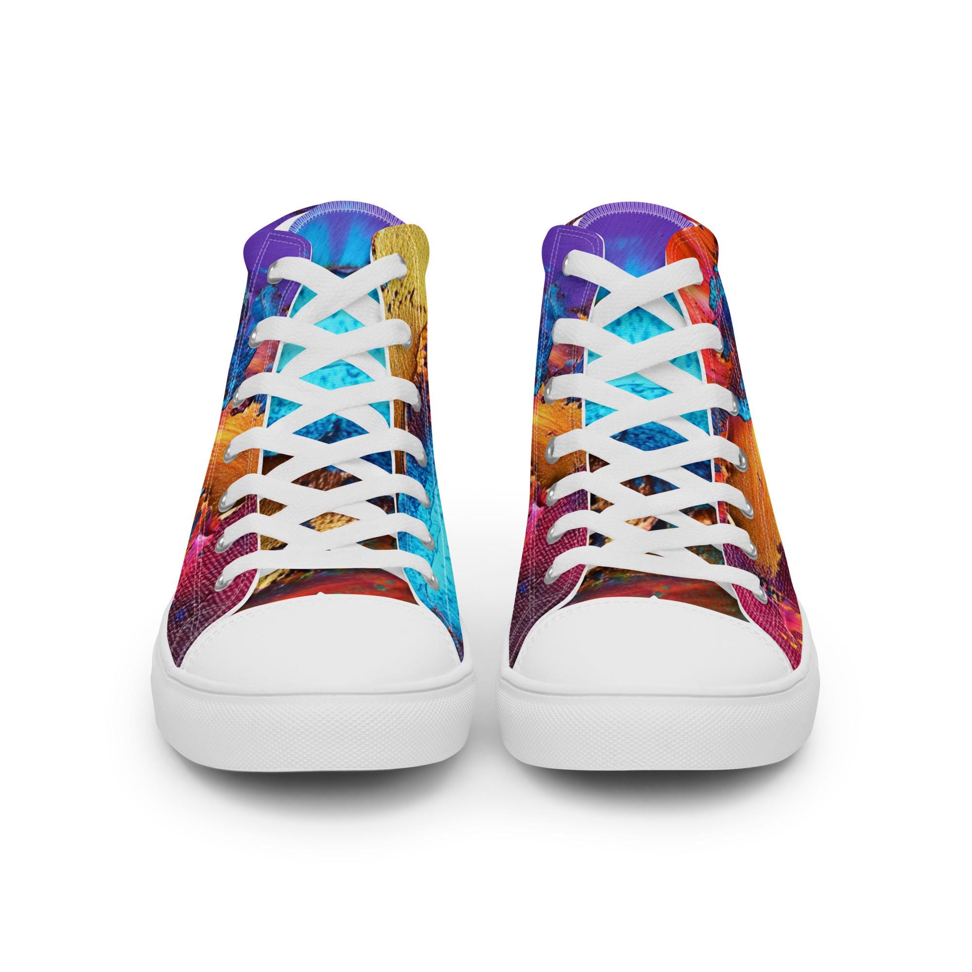 Luminescent Pastel Men's High Top Canvas Sneakers