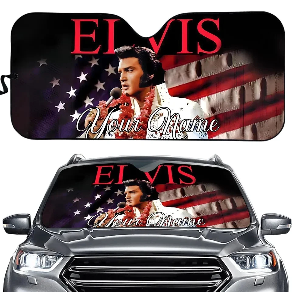 Personalized Elvis Presley Car Sun Shade, Music Car Sunshade gift for fans