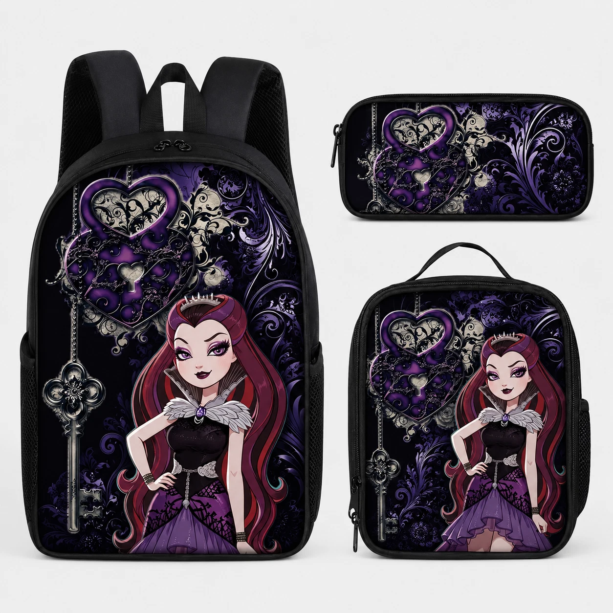 Ever After High Backpack Set, School Bag, Lunch Bag &