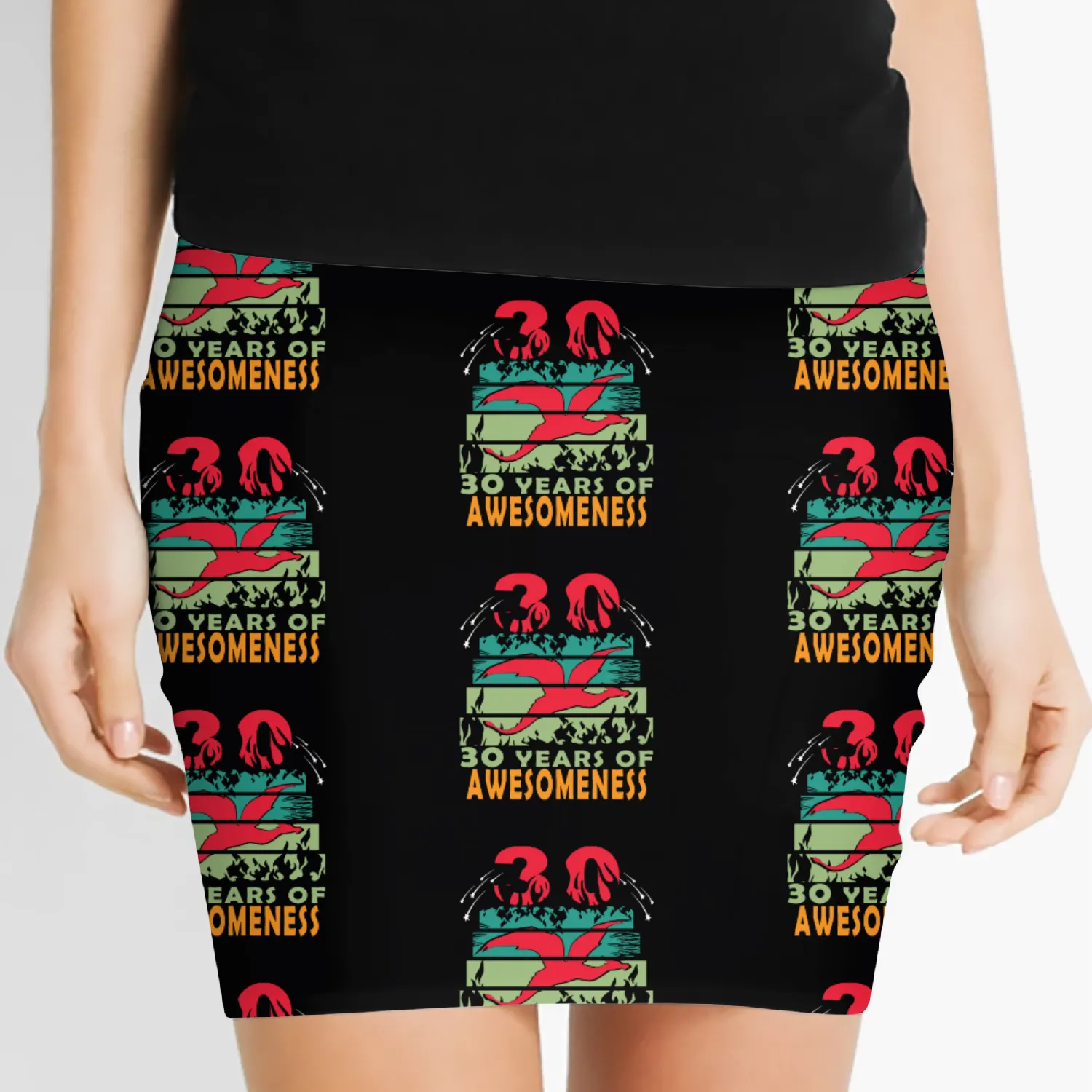 30 Vintage Dragon Birthday Fantasy Women's Mini Skirts