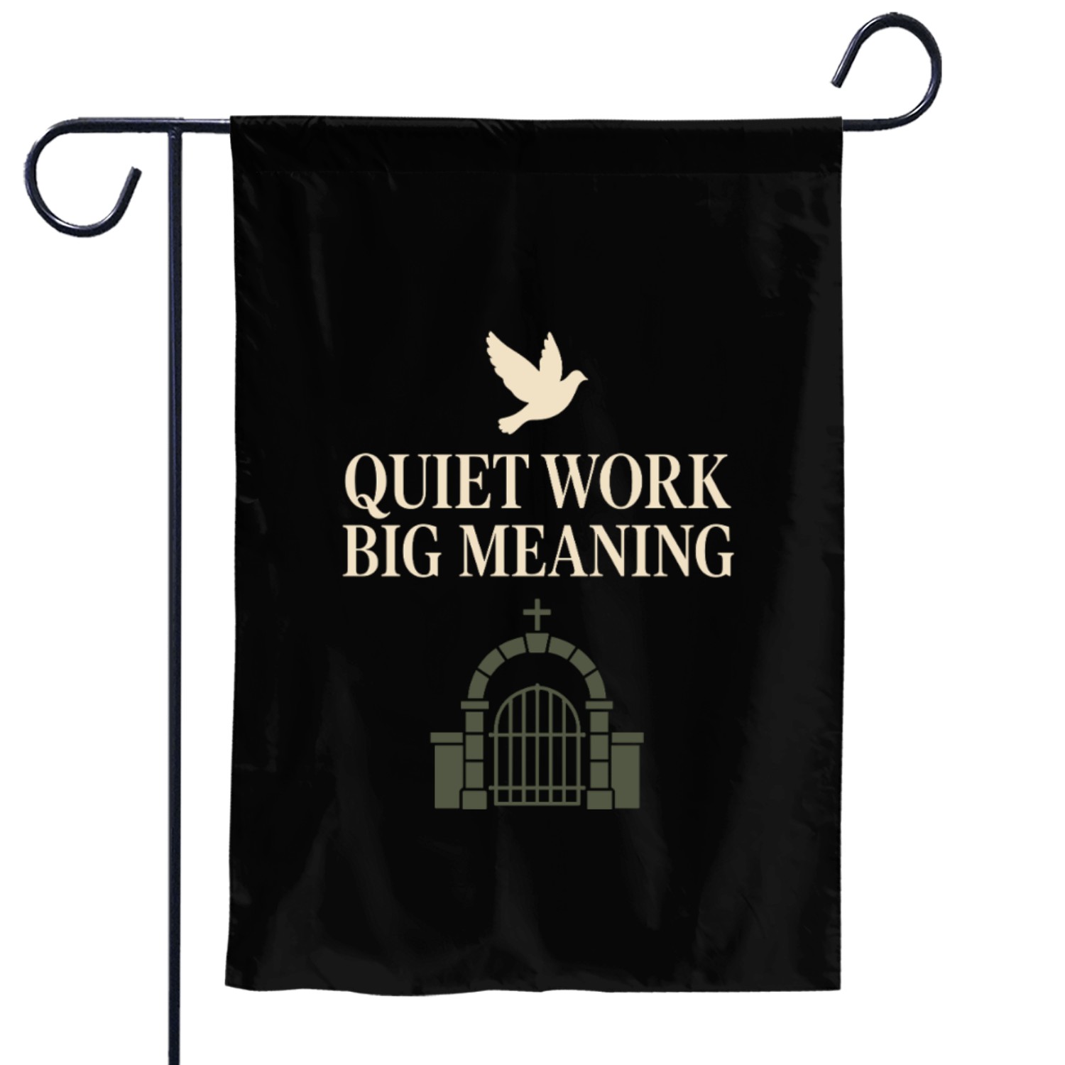 Cemetery Worker Groundskeeper Graveyard Memorial Garden Flags