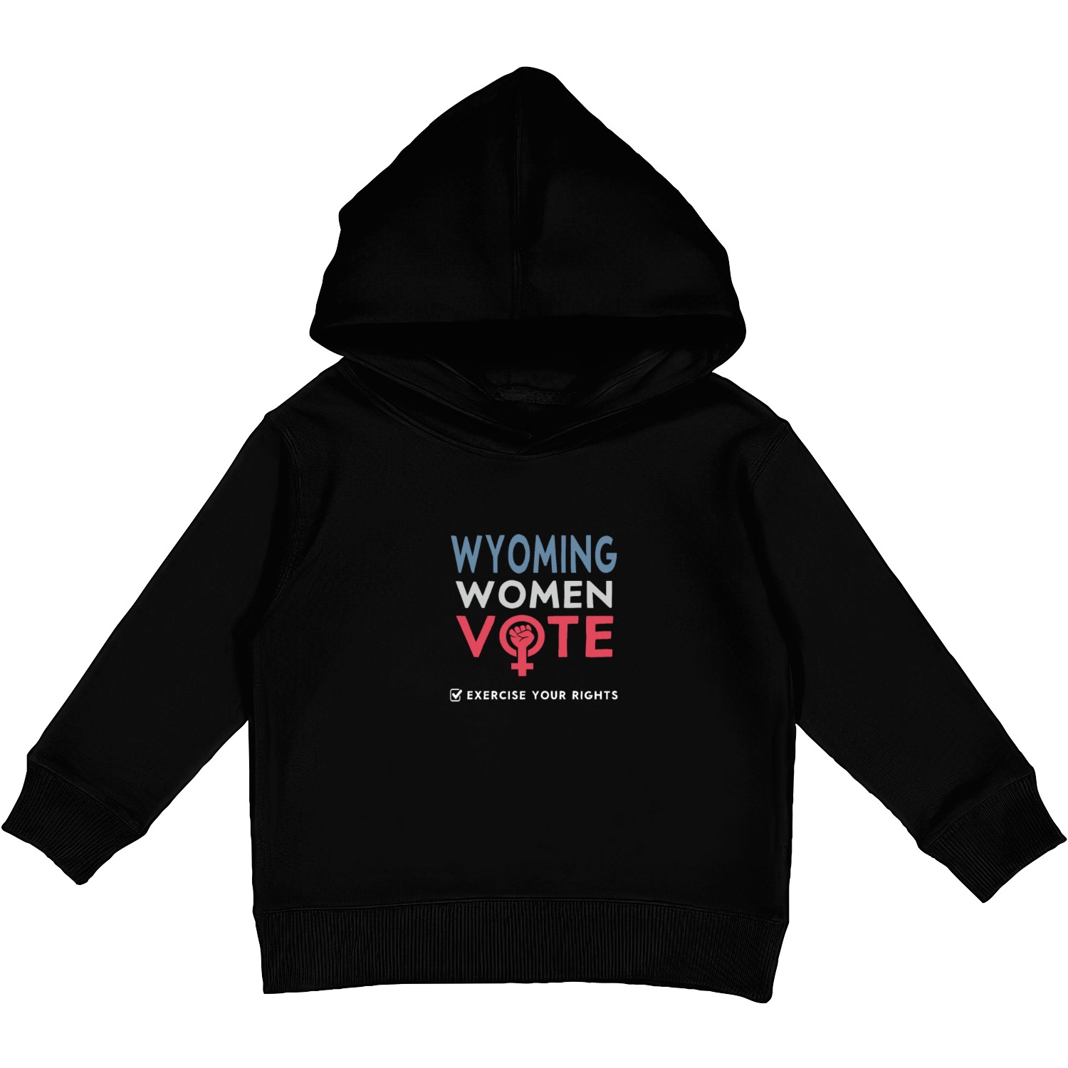 Wyoming Women Vote Voter 2022 Election Feminist Kids Pullover Hoodies