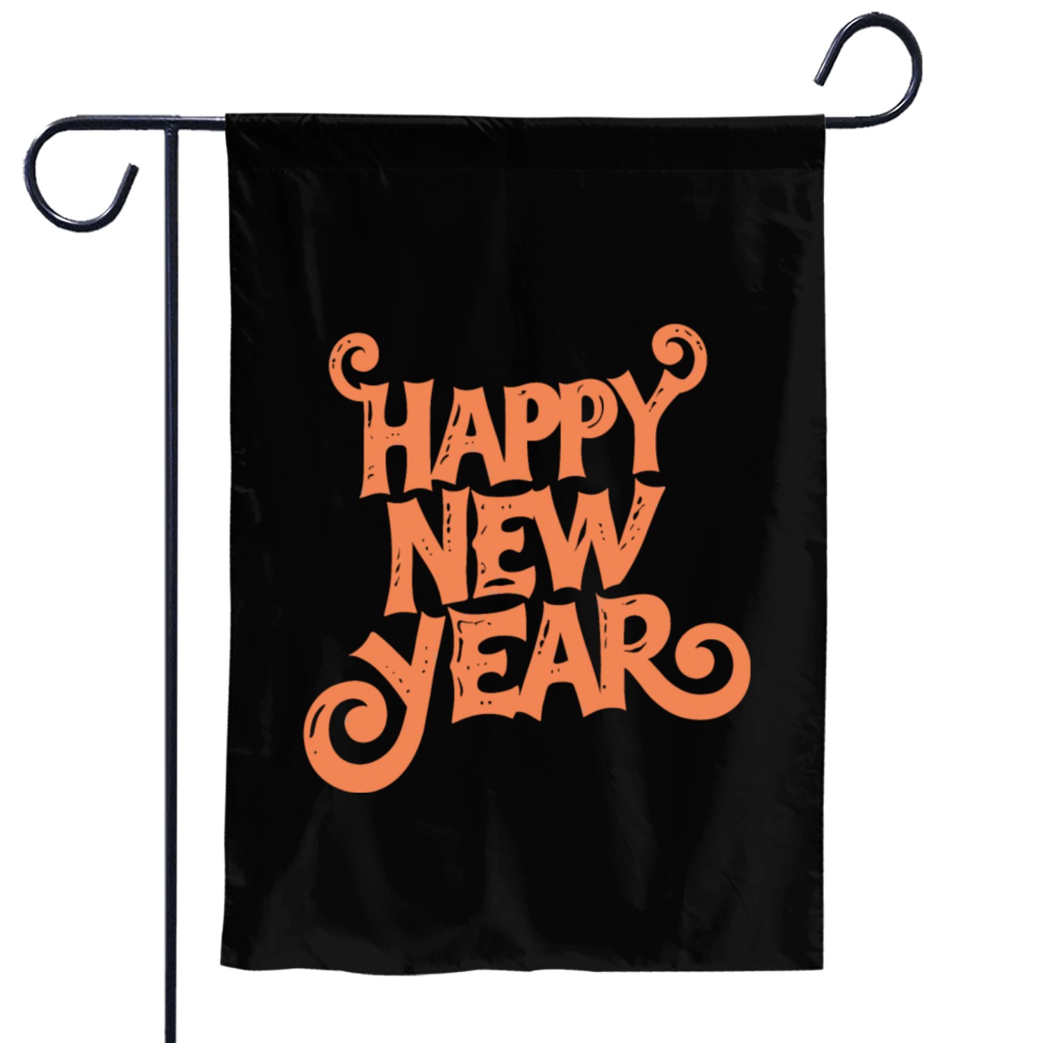 Happy New Year Typography design Garden Flags