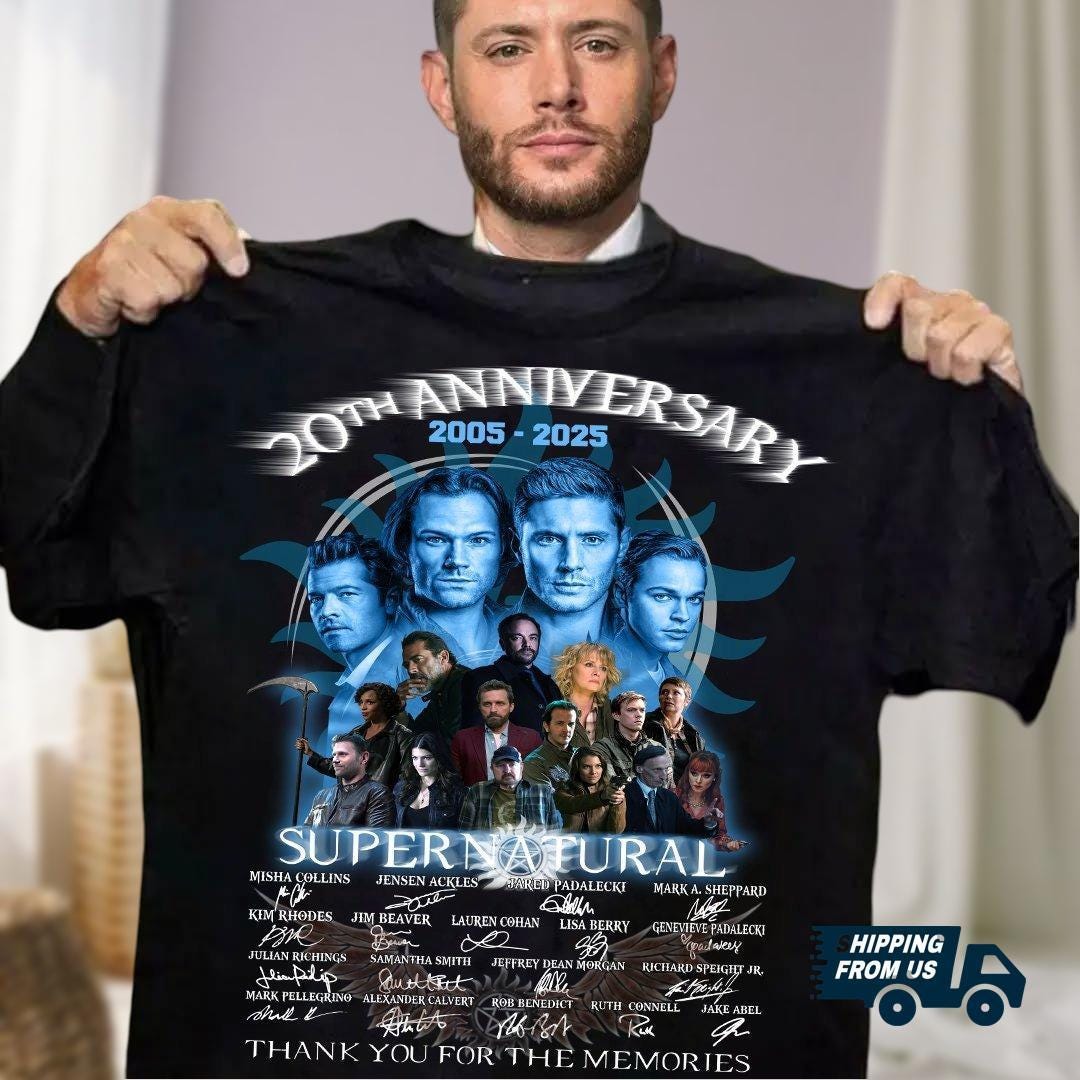 Supernatural 20th Anniversary Tee – Winchester Brothers TV Show Shirt for Series Fans