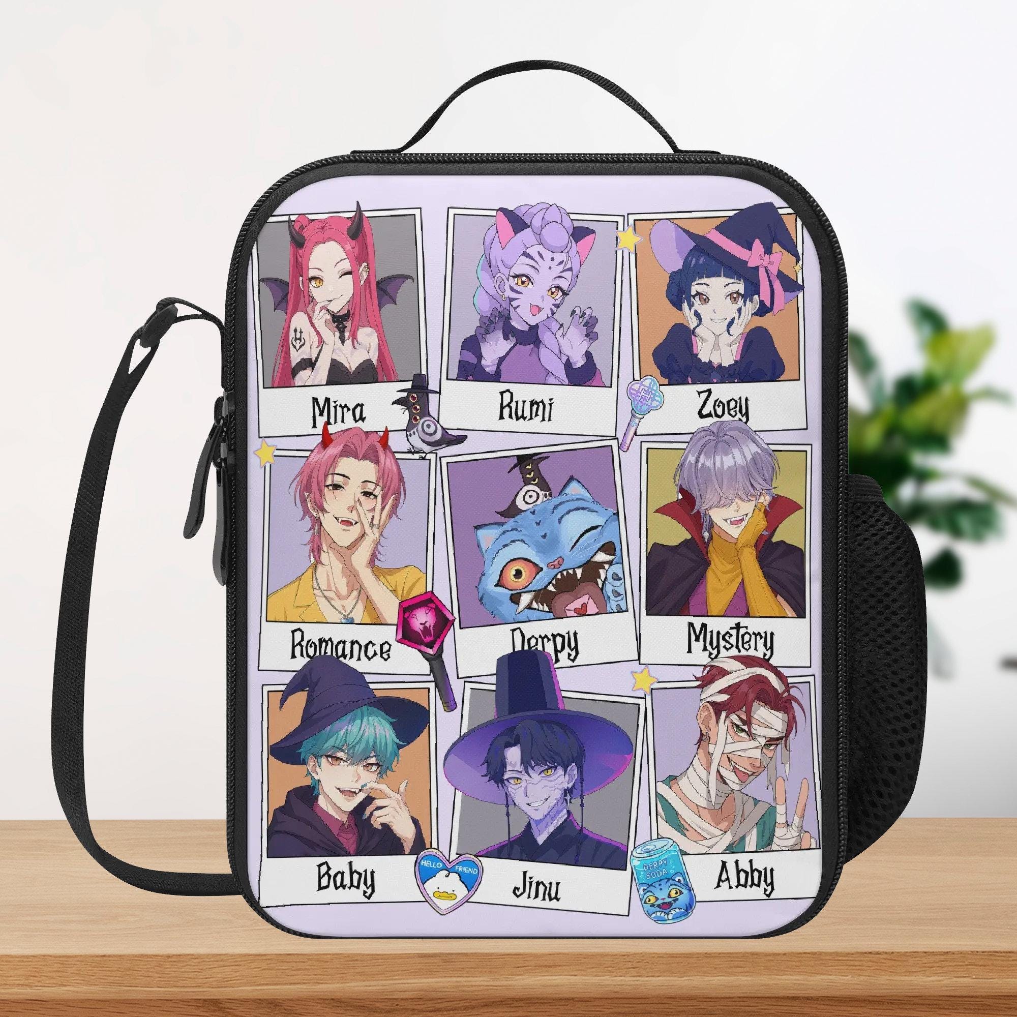 Huntrix Demon Hunters Lunch Box Bag, Kpop Demon Hunters Lunch Bag, Rujinu Demon Hunters Quality Keep Warm/Cold Lunch Bag