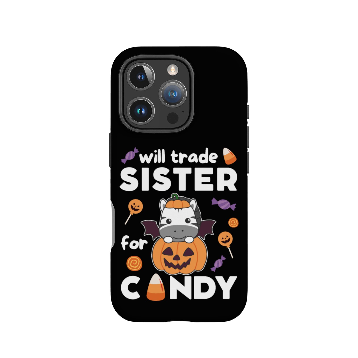 Zebra Halloween Trade Sister For Candy IPhone Cases