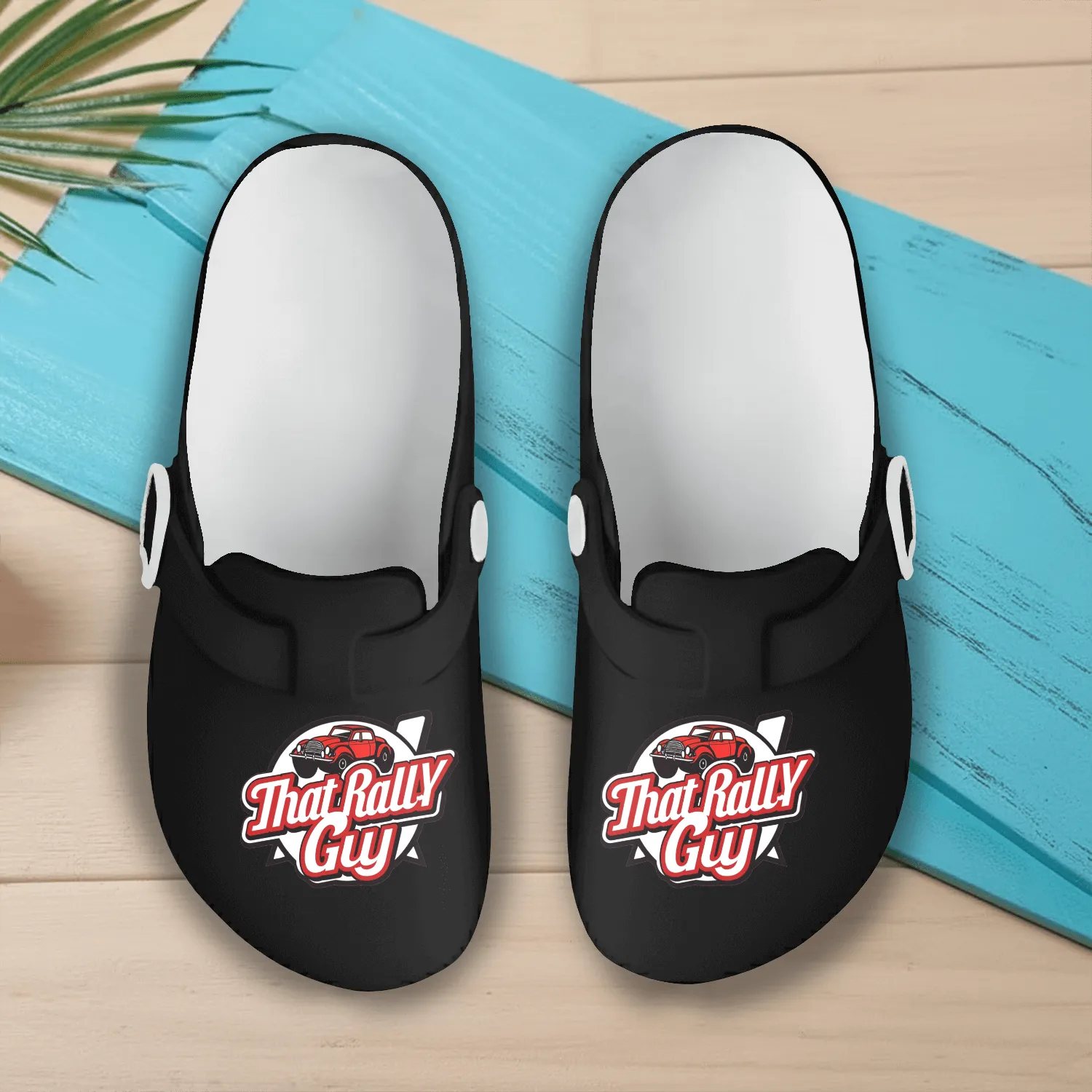 That Rally Guy Logo #6 Slip On Clogs