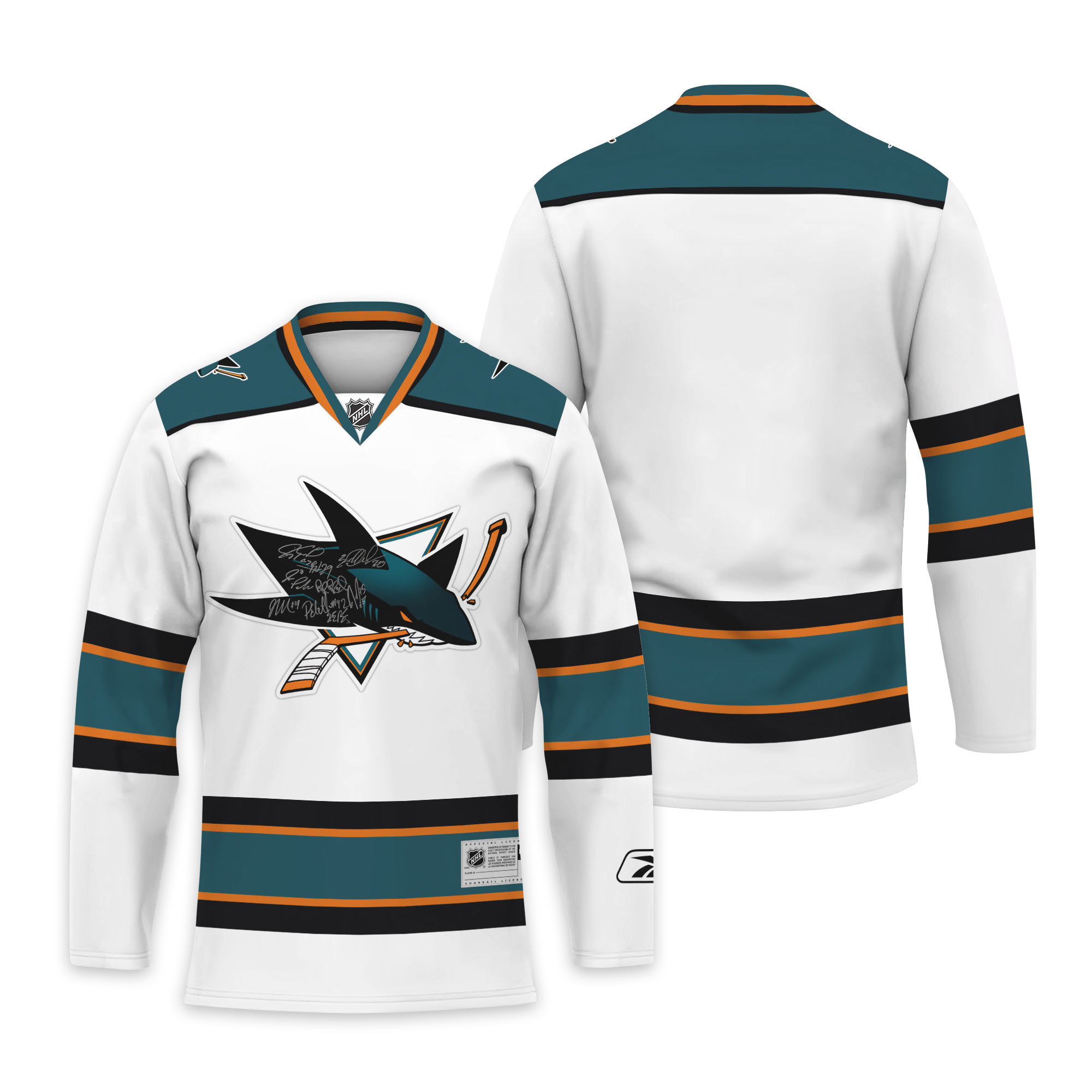 San Jose Sharks Autographed Men’s Hockey Jersey Large 2000s-2010s