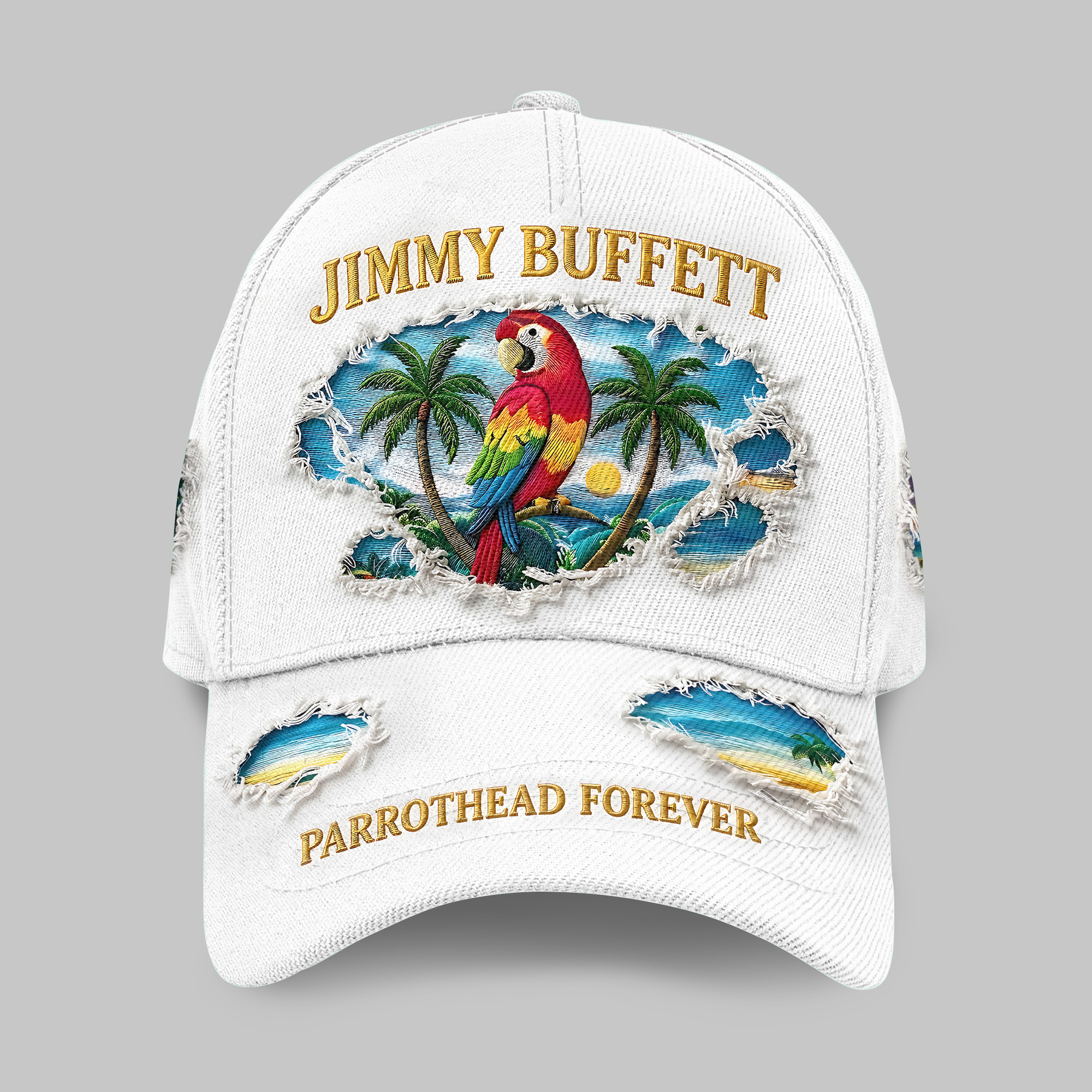 Jimmy Buffett Margaritaville Parrothead Distressed Cap
