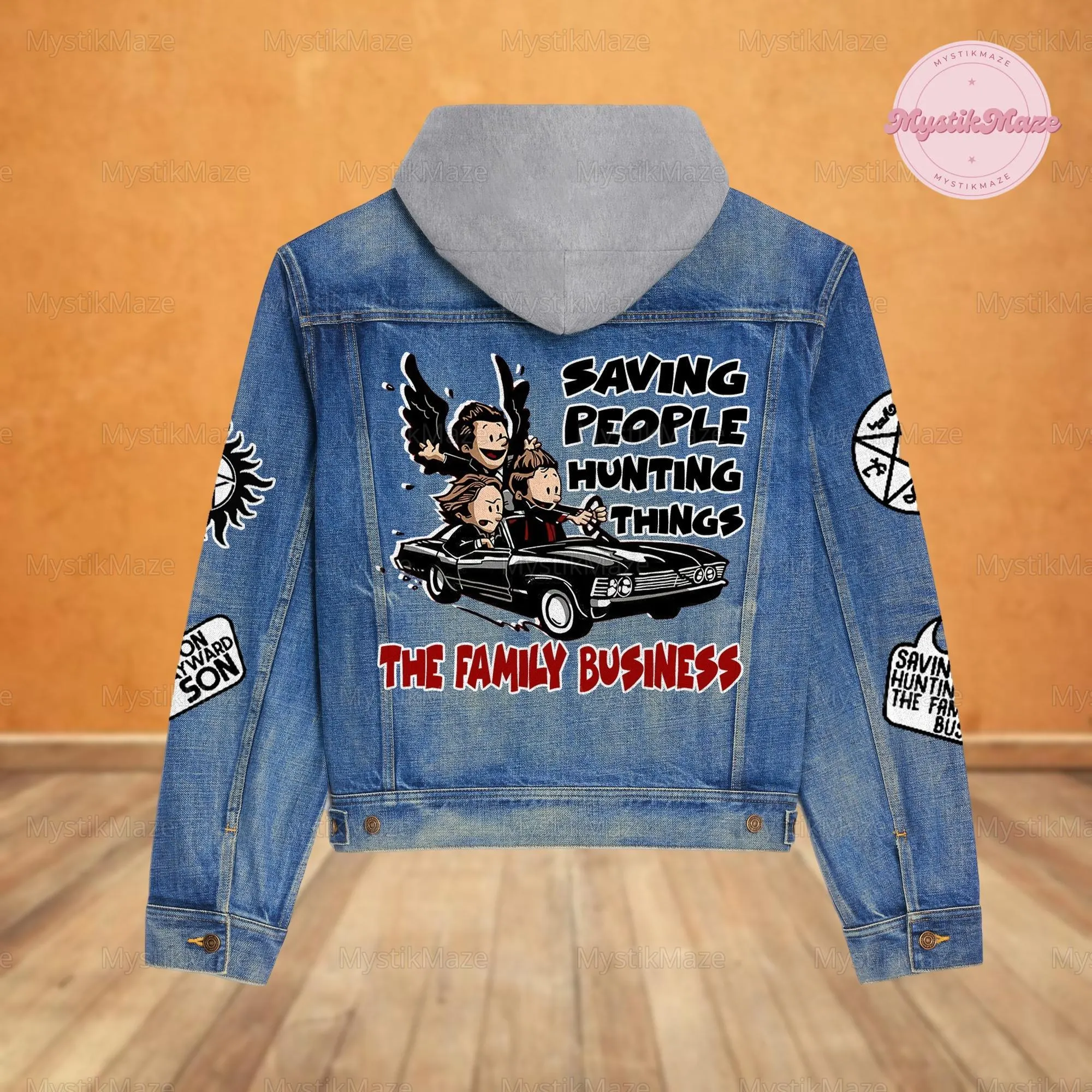 Supernatural Denim Jacket, Supernatural Jean Jacket, Supernatural Jacket, Supernatural Denim, Supernatural Coat, Supernatural Fan Gift