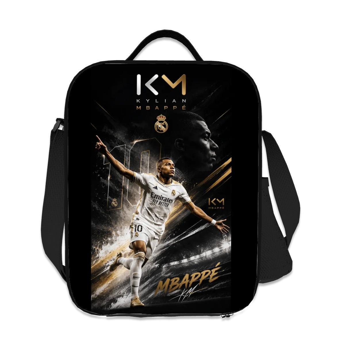 Insulated Lunch Bag with Shoulder Strap, Mbappe inspared design