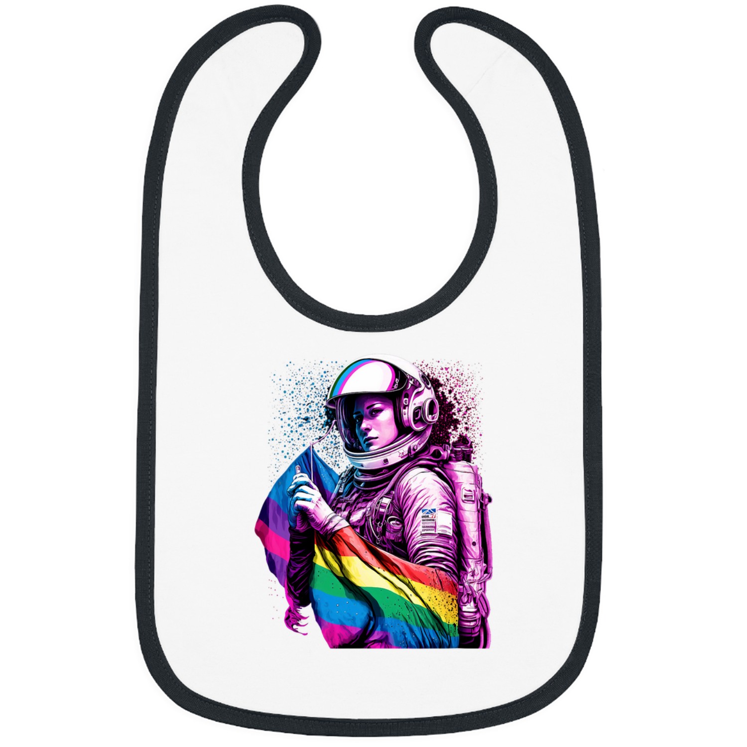 LGBT Gay Lesbian Astronaut Pride Flag Equality Bibs
