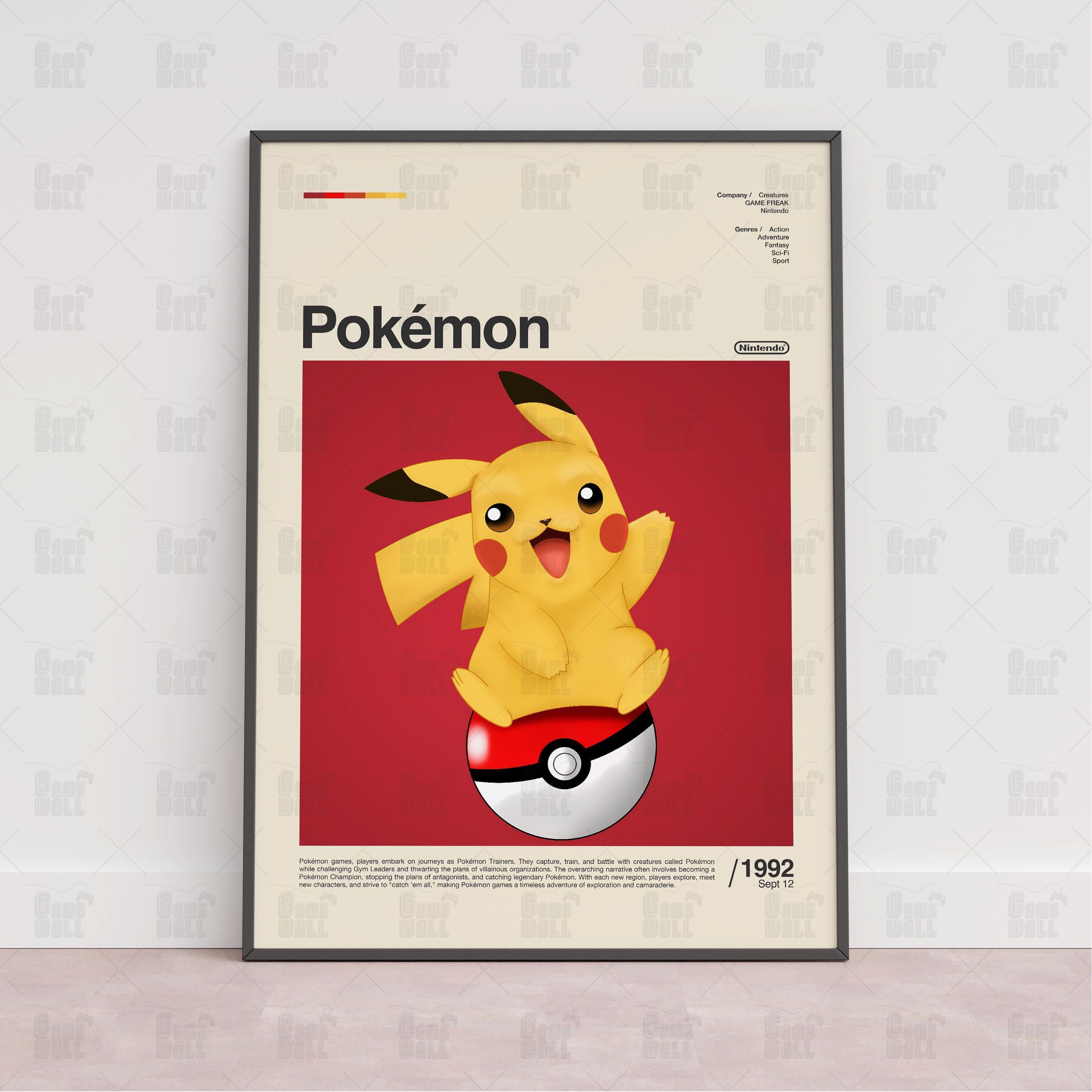 PKM Poster, Gaming Room Poster, Gaming Wall Poster, Gaming Print Poster, Game Gift,Video Games Poster,Gaming Art Wall Decor, Gaming Art