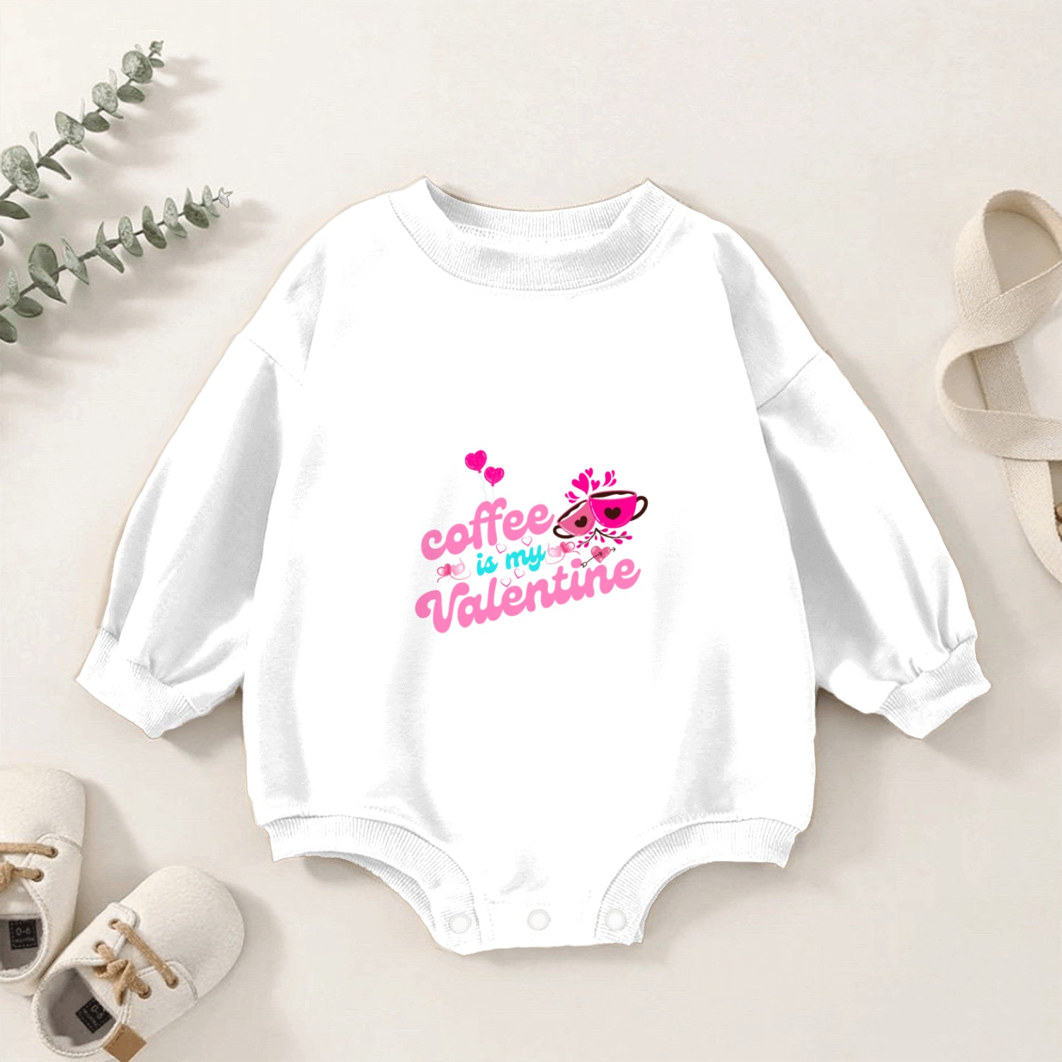 Coffee Lovers Coffee Is My Valentine Baby Romper Sweatshirts
