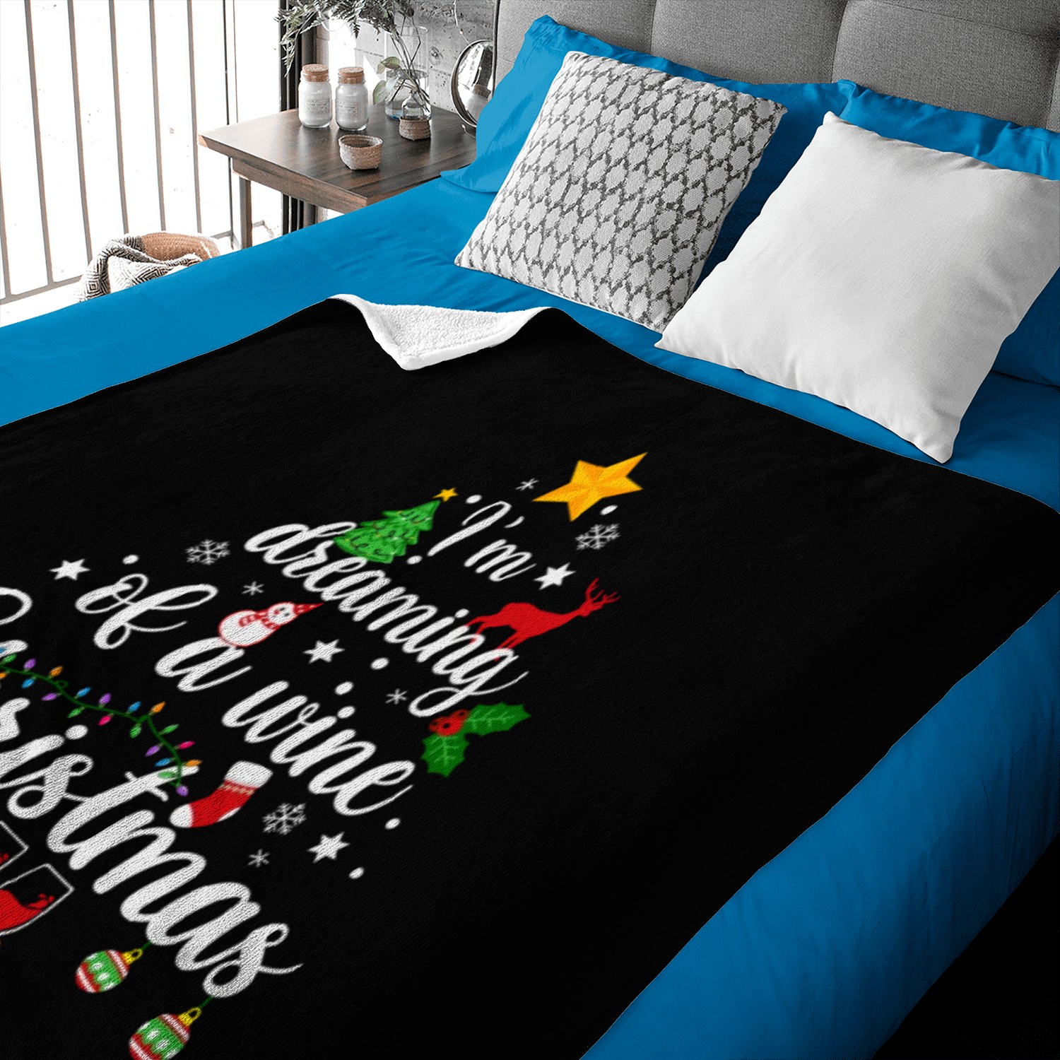 I m Dreaming Of A Wine Christmas Graphics Baby Blankets
