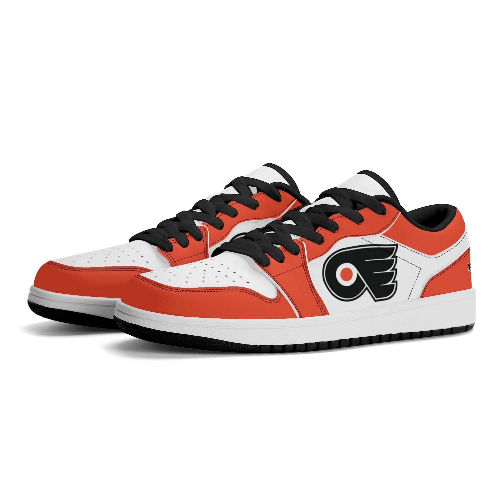 Philadelphia Flyers Low Top Sneakers, NHL Fan Shoes, Gift for Hockey Lovers