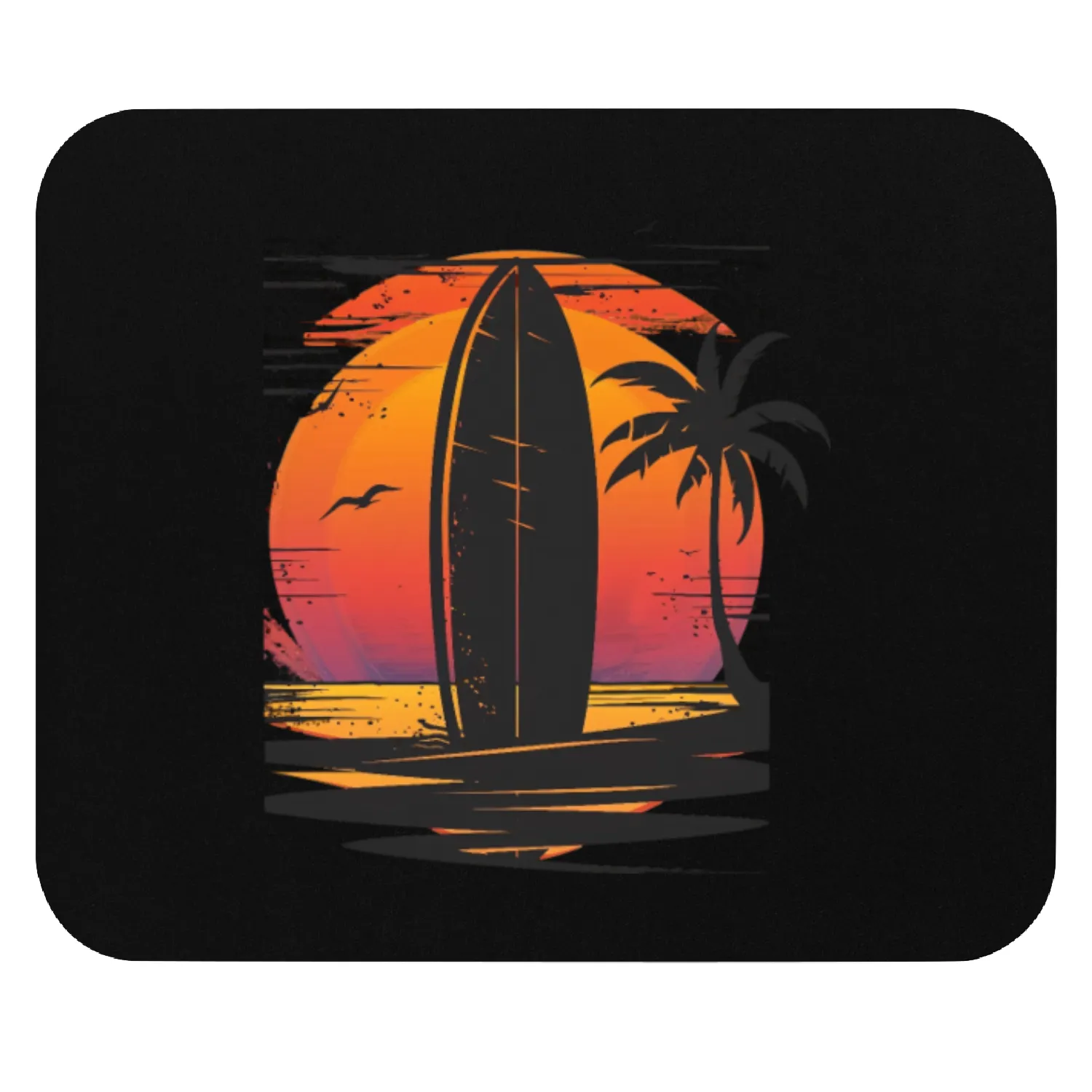 Sunset Surfing Retreat Tropical Vibes Mouse Pads