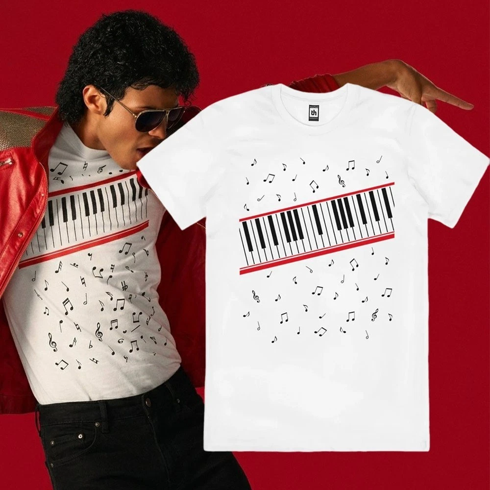 Michael Jackson Beat It Piano Keys T-Shirt