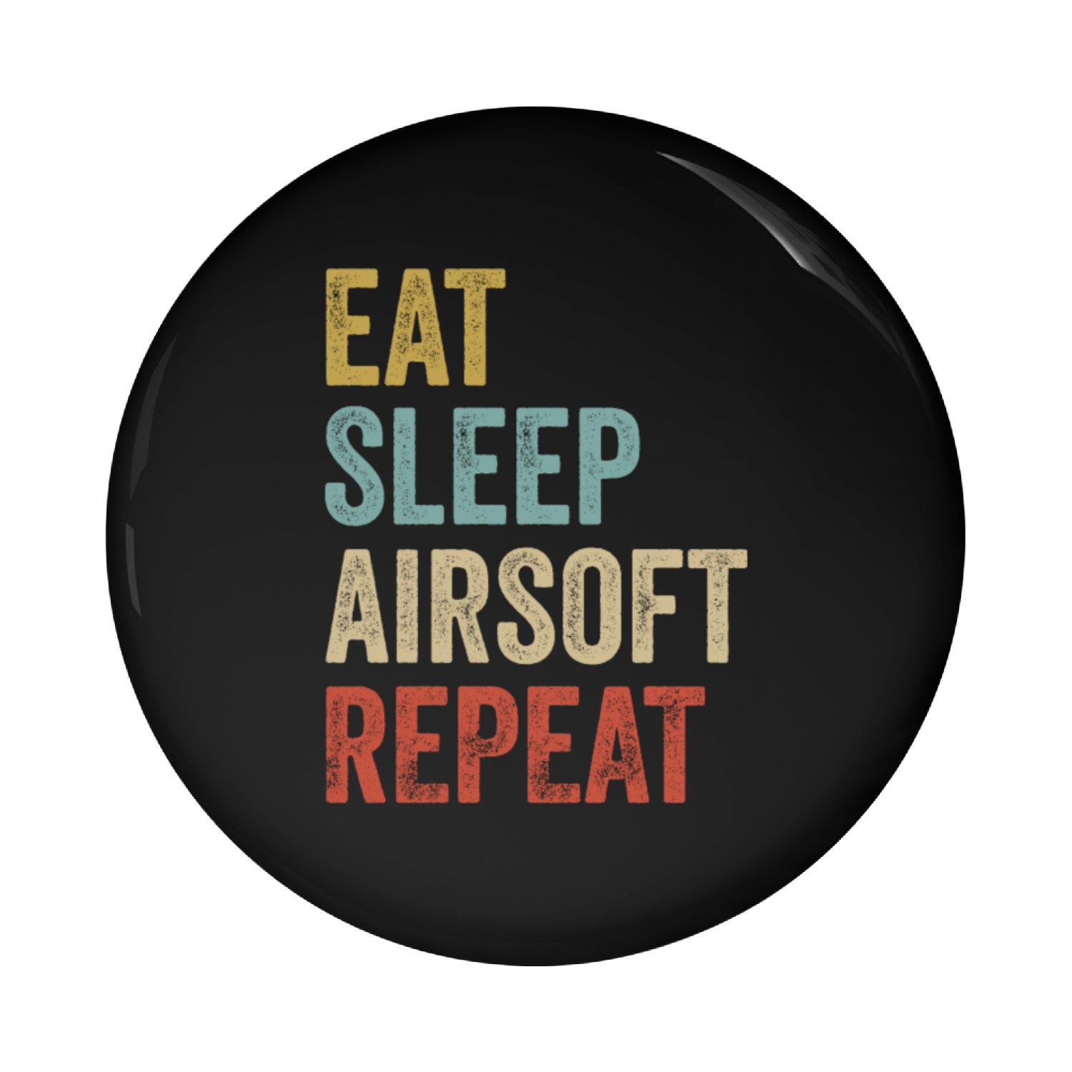 Eat Sleep Airsoft Repeat Airsoft Pin Buttons