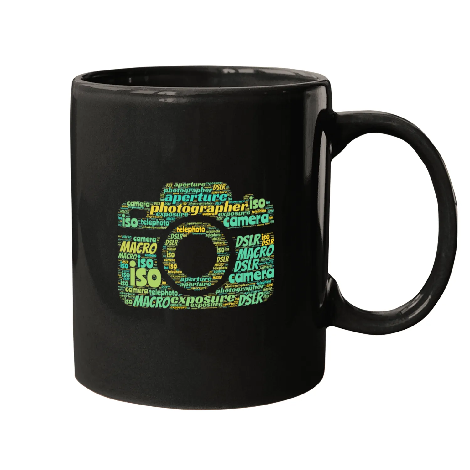 Photographer Job dslr Camera word cloud 2 Mugs
