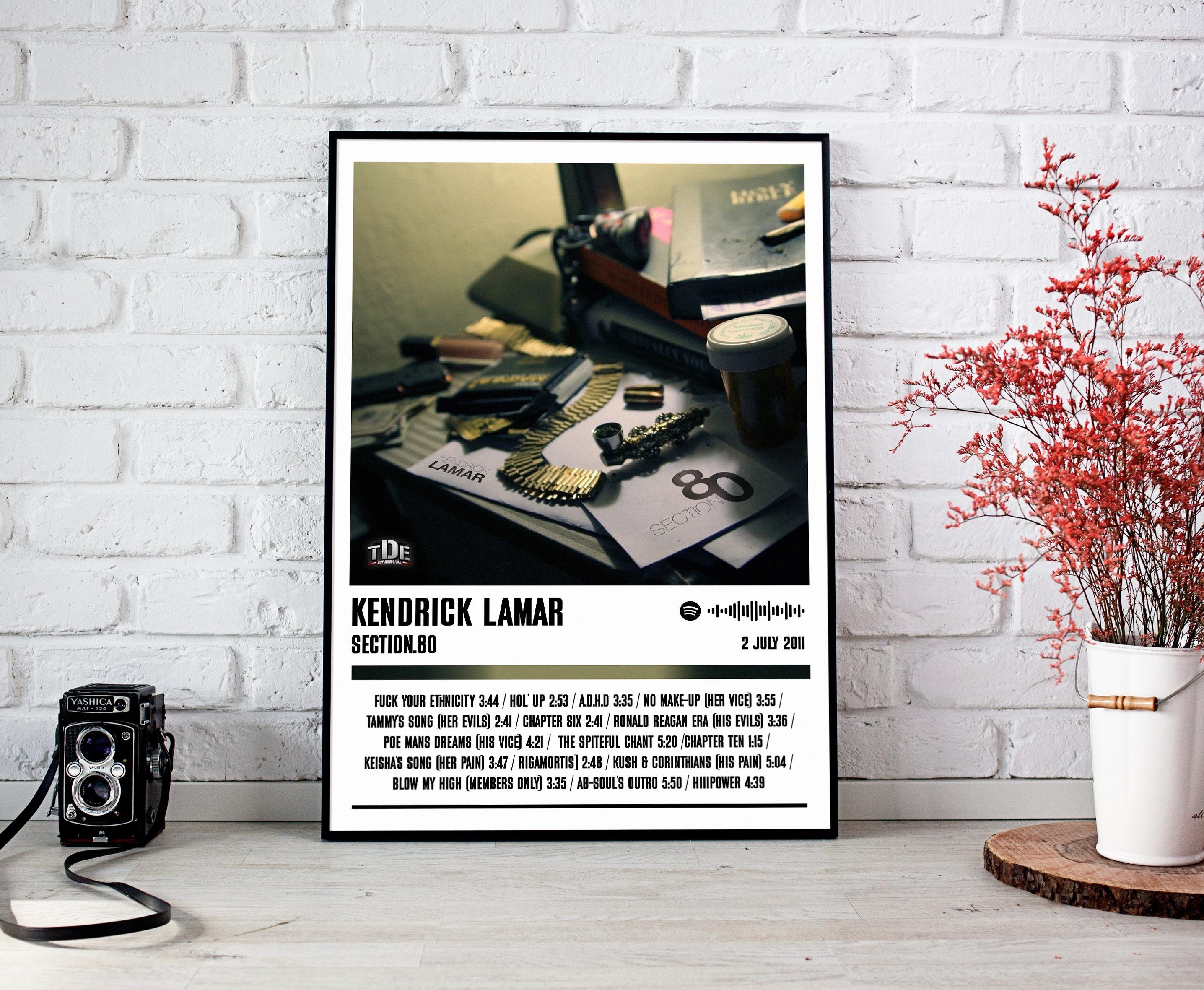 Kendrick Lamar Poster Print | Section.80 Album Poster | Music Poster | Album Cover Poster | Wall Decor | Music Gift