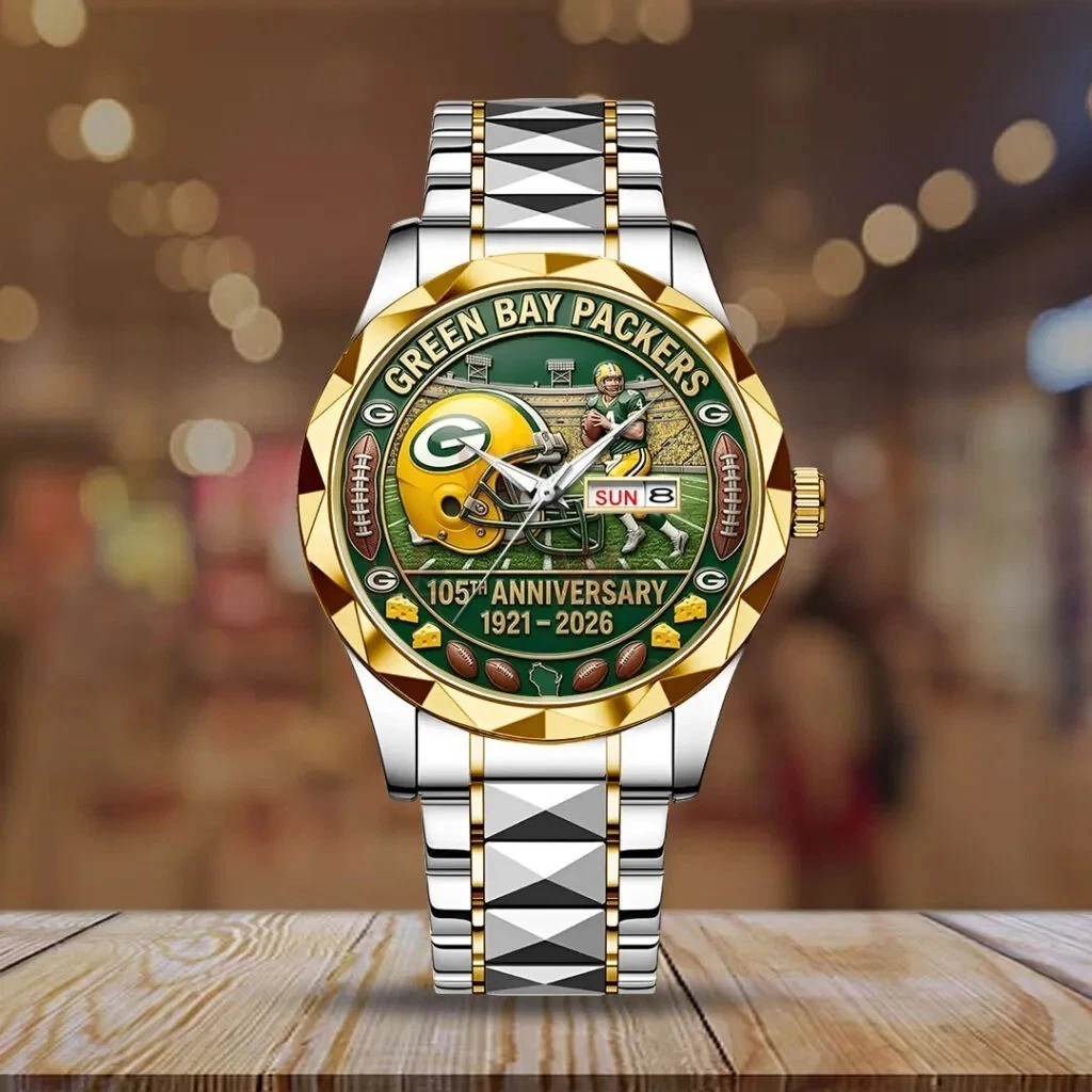 Green Bay Football Packerss Team Men Alloy Luxury Quartz Watch Gift