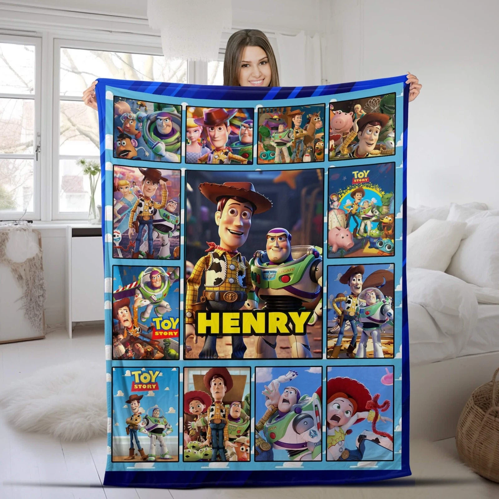 Personalized Name Blanket, Personalized Toy Story Blanket Toy Story name blanket