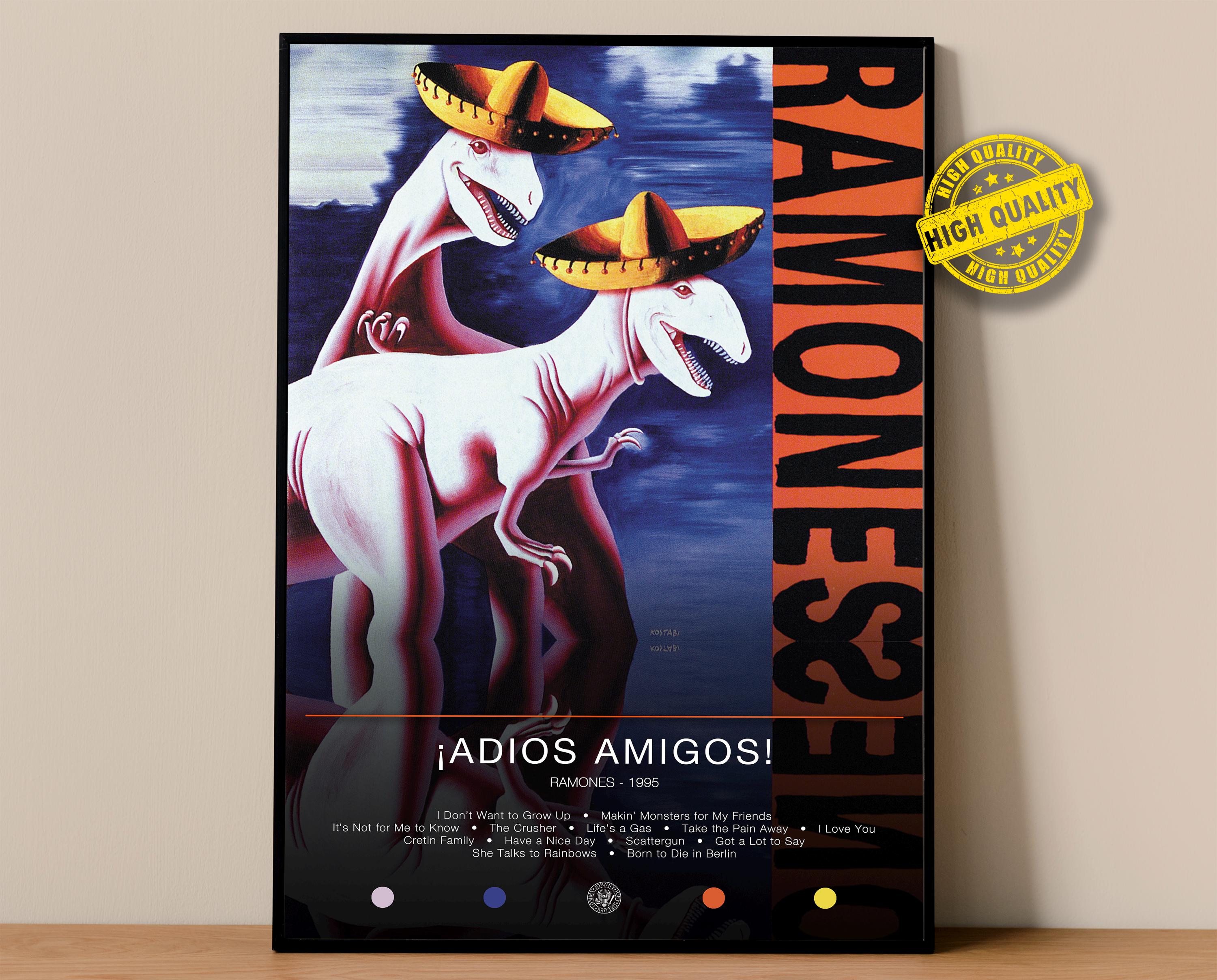 Ramones Poster | Adios Amigos! Poster | Album Poster Prints | Wall Decor Posters