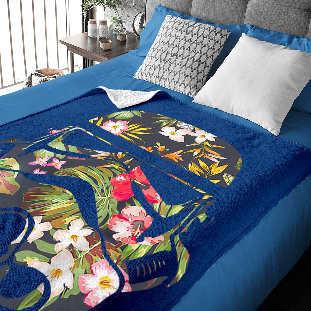 Star Wars Tropical Stormtrooper Floral Baby Blanket