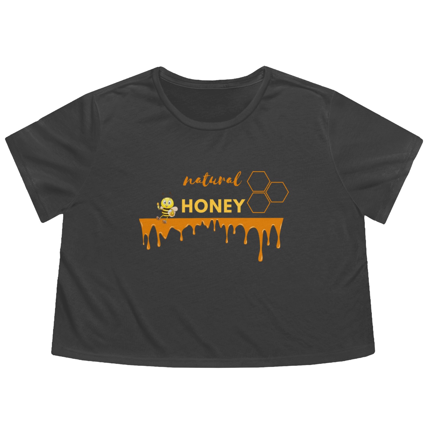 Natural honey Flowy Cropped Tees