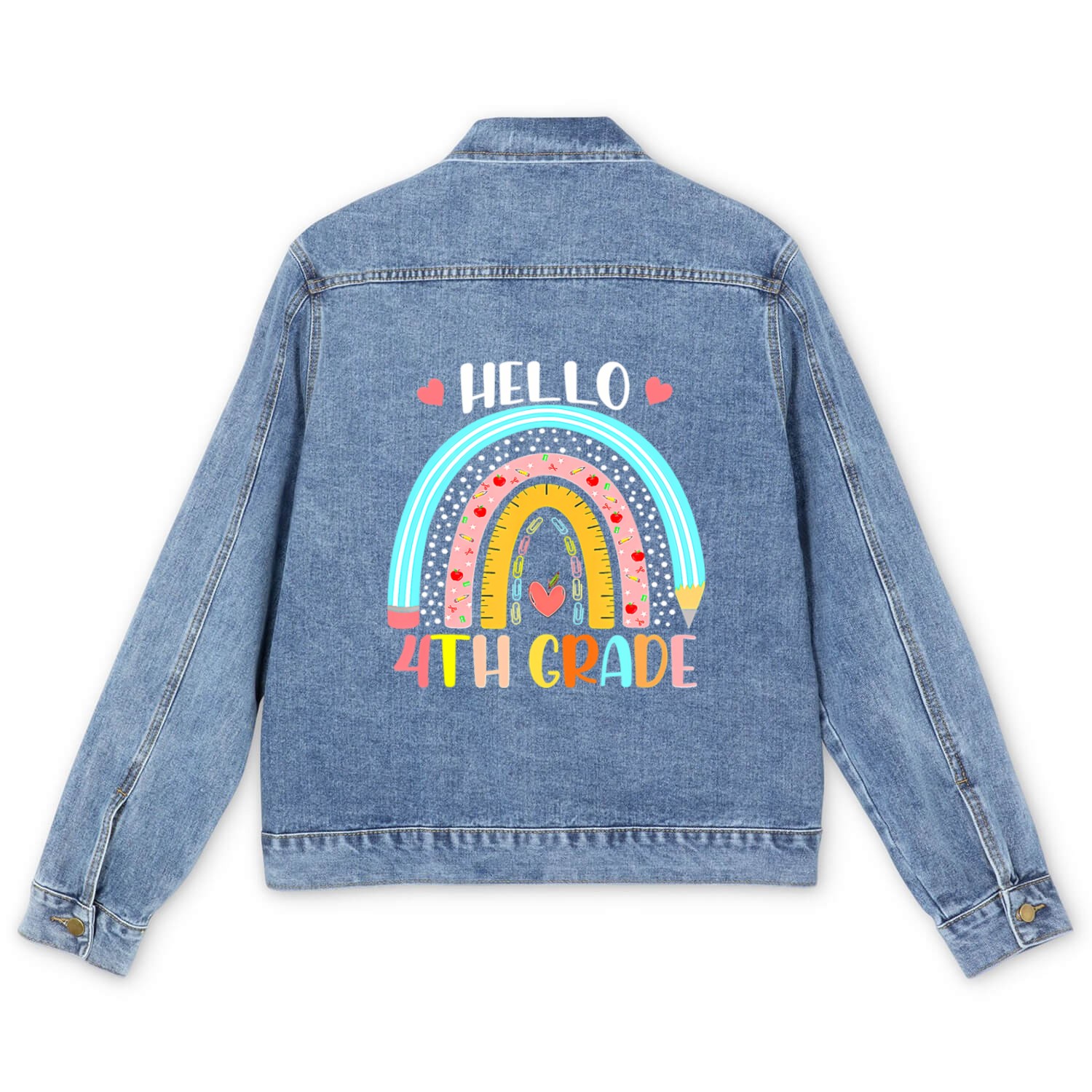 Vintage Sped Squad Special Ed Teacher Back To Scho Men's Denim Jackets