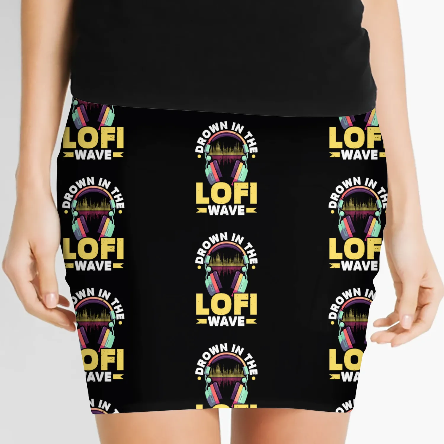 Lofi Music Lover Low Fidelity Japanese Aesthetic Women's Mini Skirts