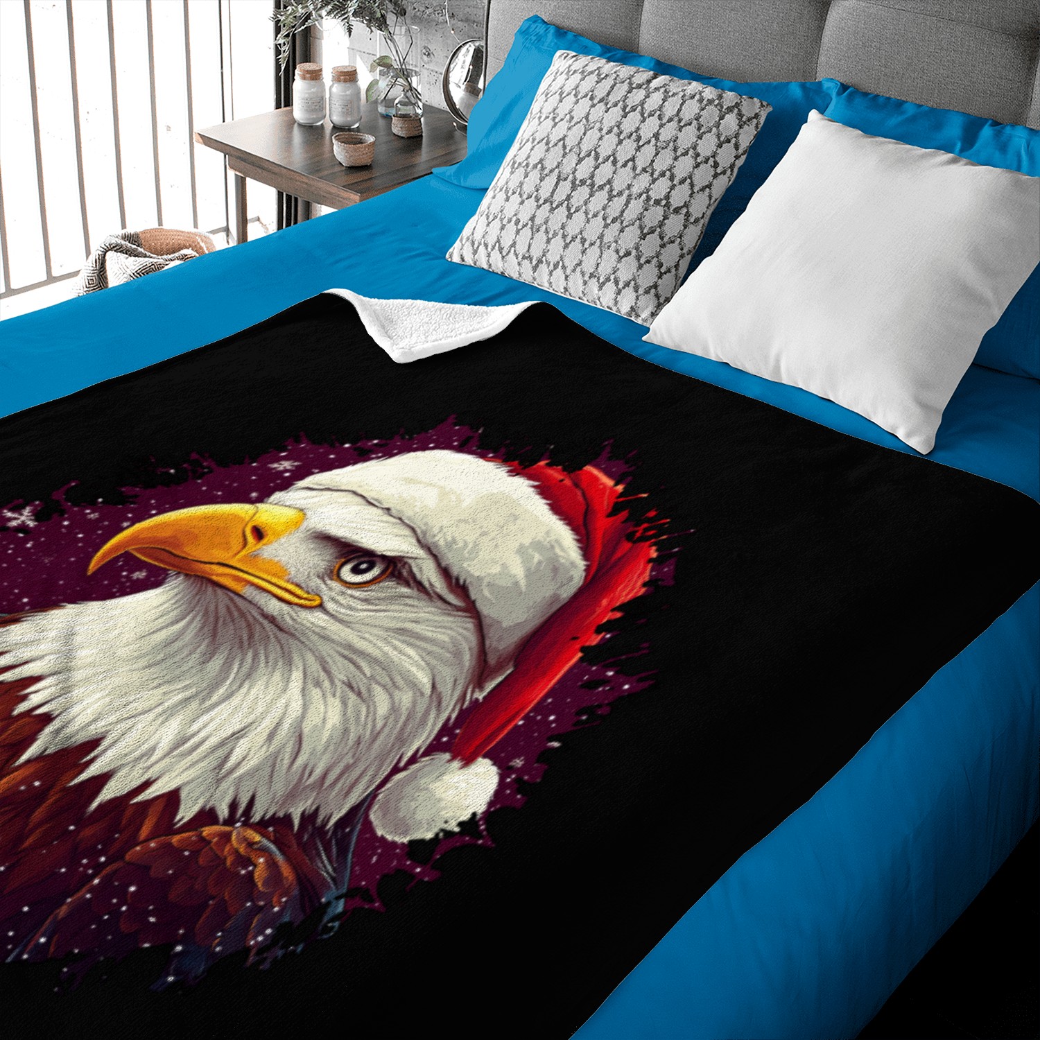 Christmas eagle Baby Blankets