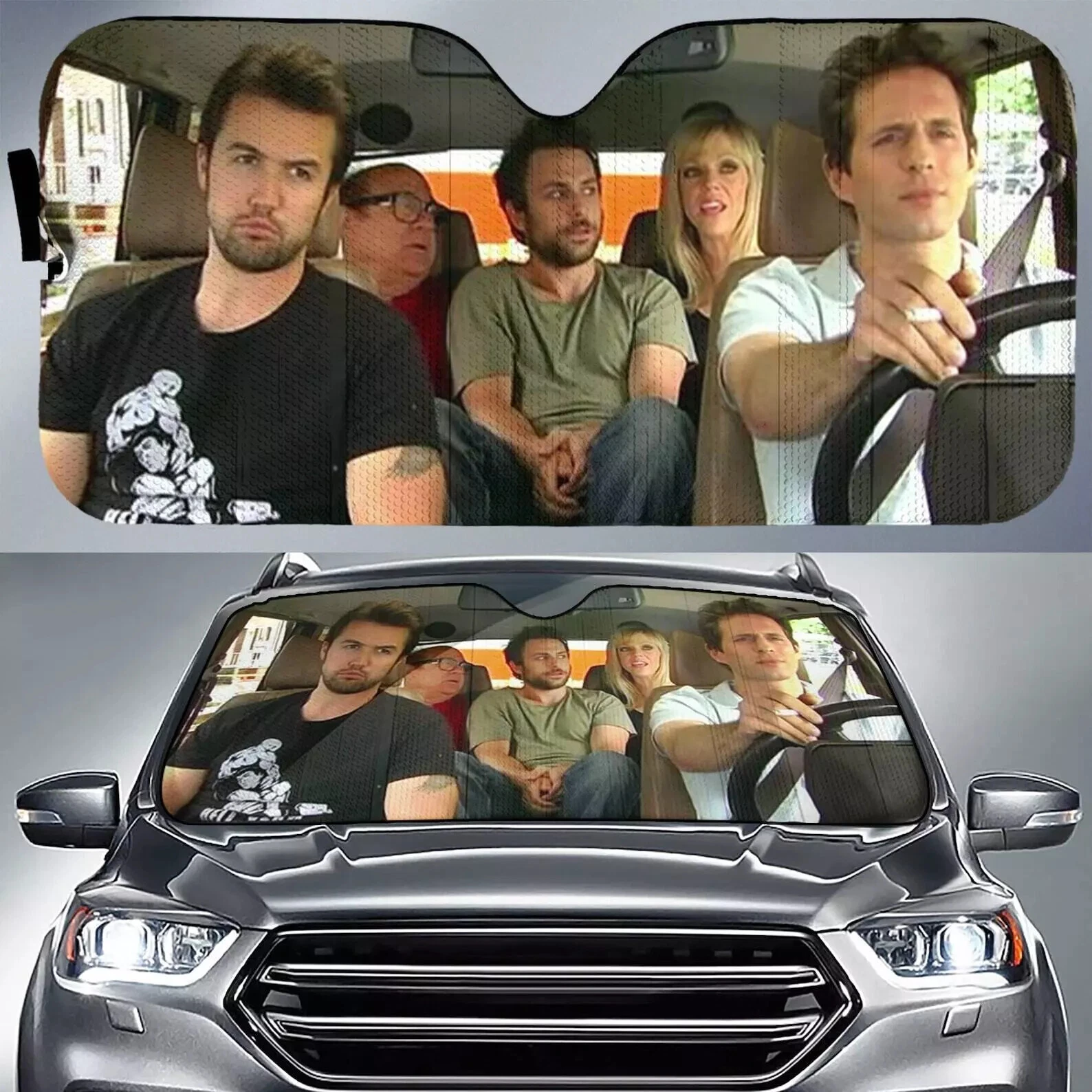 It's Always Sunny in Philadelphia Car Sun Shade | Frank Reynolds Dennis Reynolds
