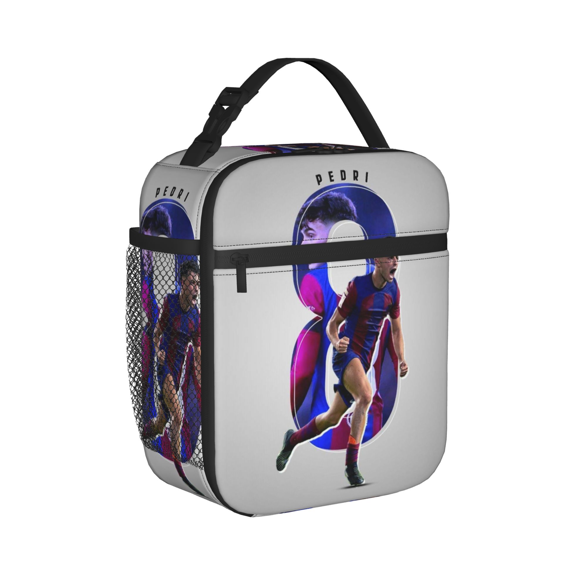 Pedri Spain Insulated Lunch Bag Cooler Bag Meal Container Football Soccer Number 8 Large Tote Lunch Box Girl Boy Beach Travel