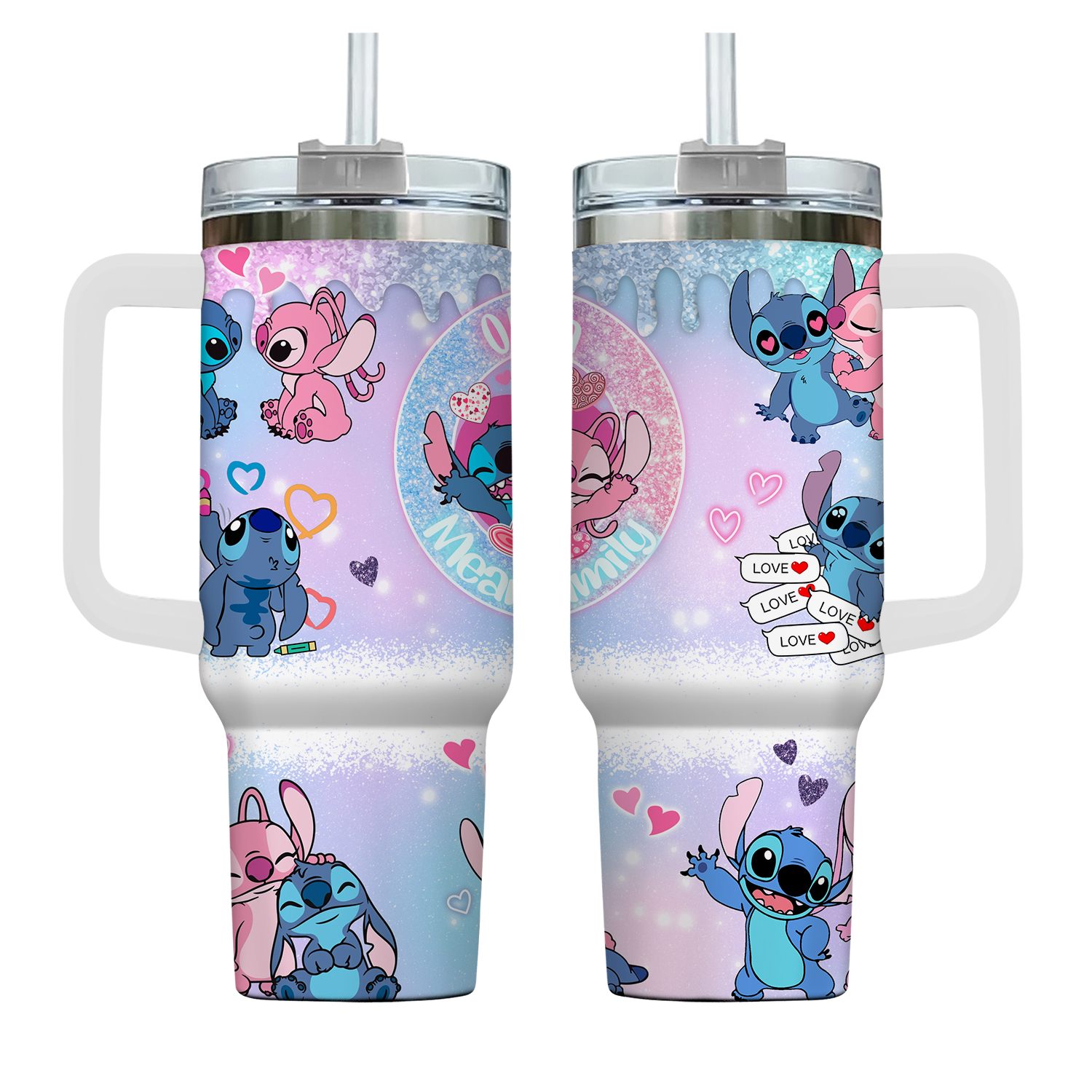 Ohana Means Family Love 40oz Quencher Tumbler