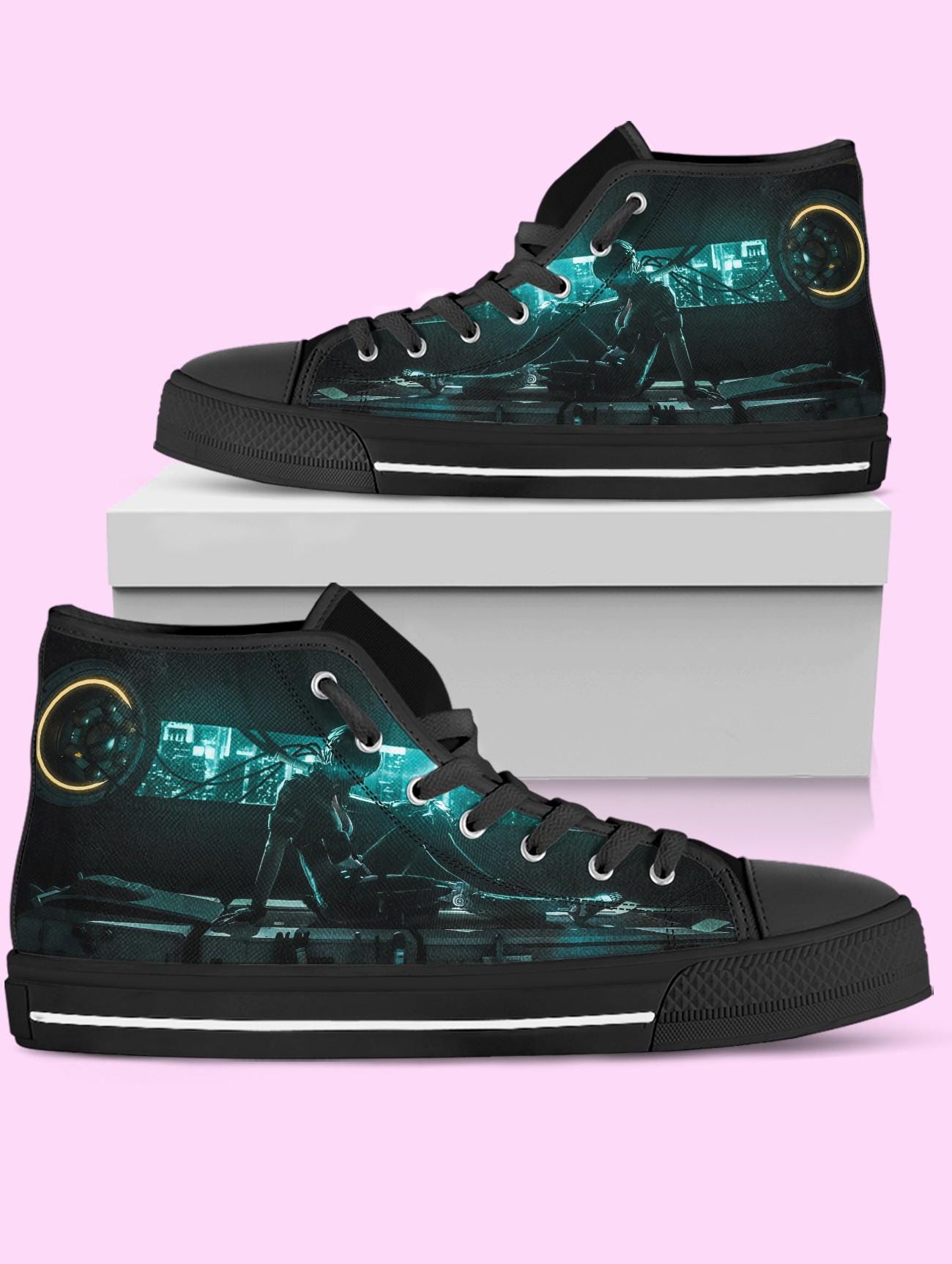 Ghost in the Shell High Top Shoes, Anime Sneakers for Women, Men