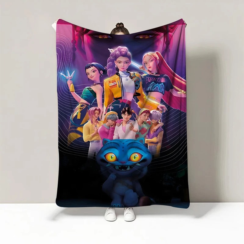 K-Pop D-emon H-unters Anime Fleece Blanket