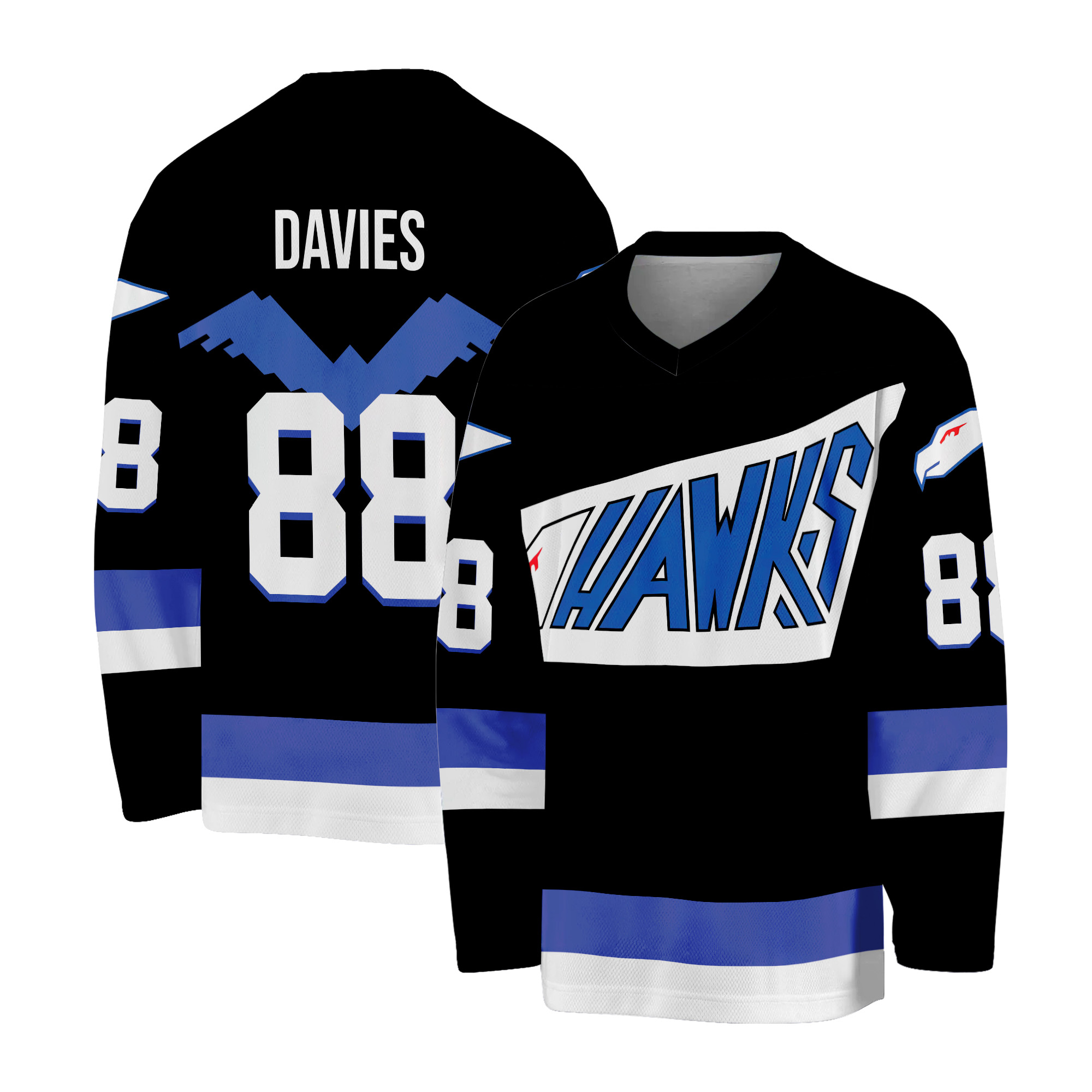 Hawks The Mighty Ducks Movie Adam Banks Custom Hockey Jersey Sweater